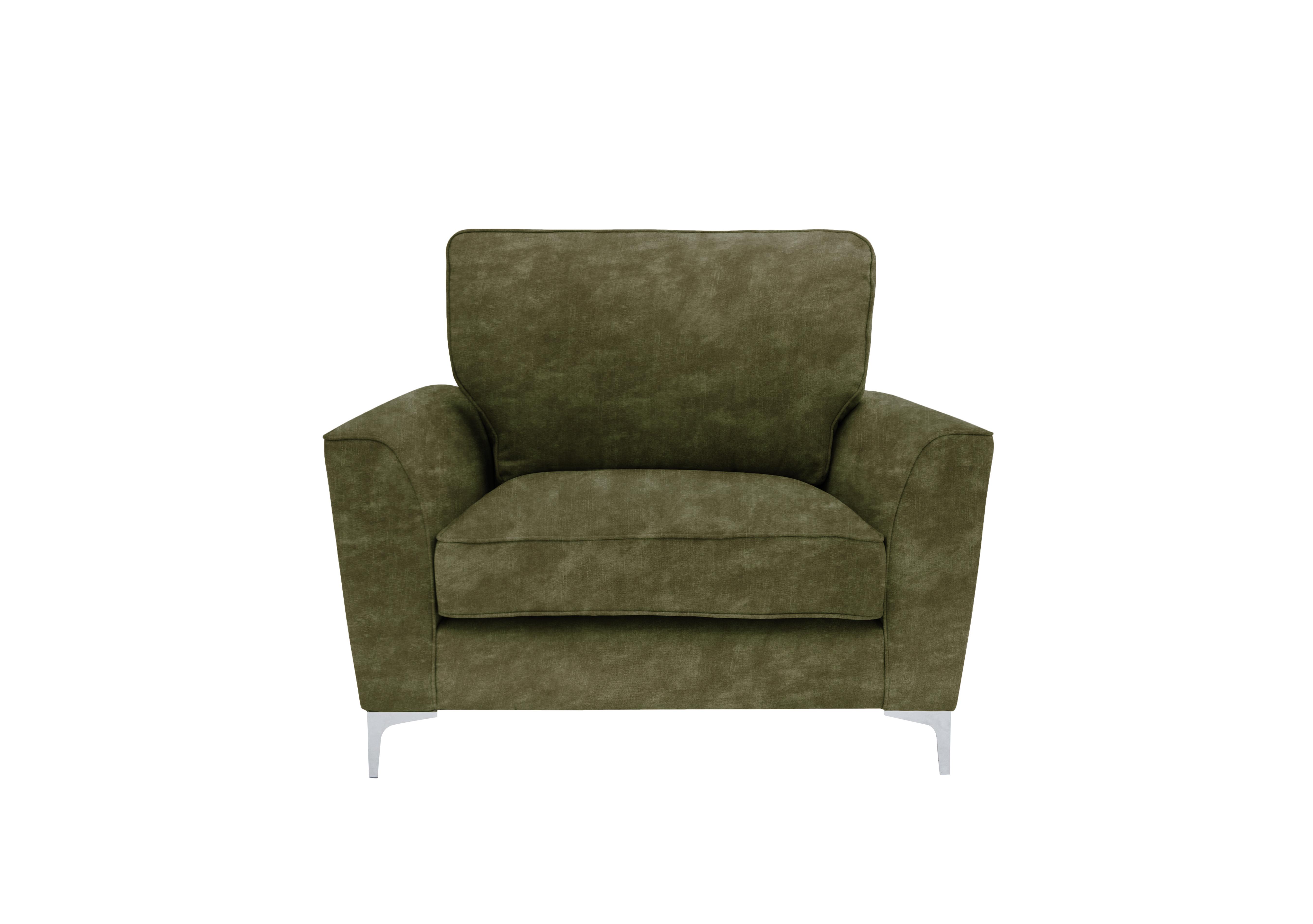 Legend Fabric Armchair in Sublime Olive on Furniture Village