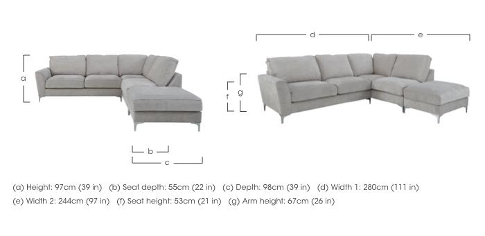 Legend Classic Back Fabric Corner Sofa in  on Furniture Village