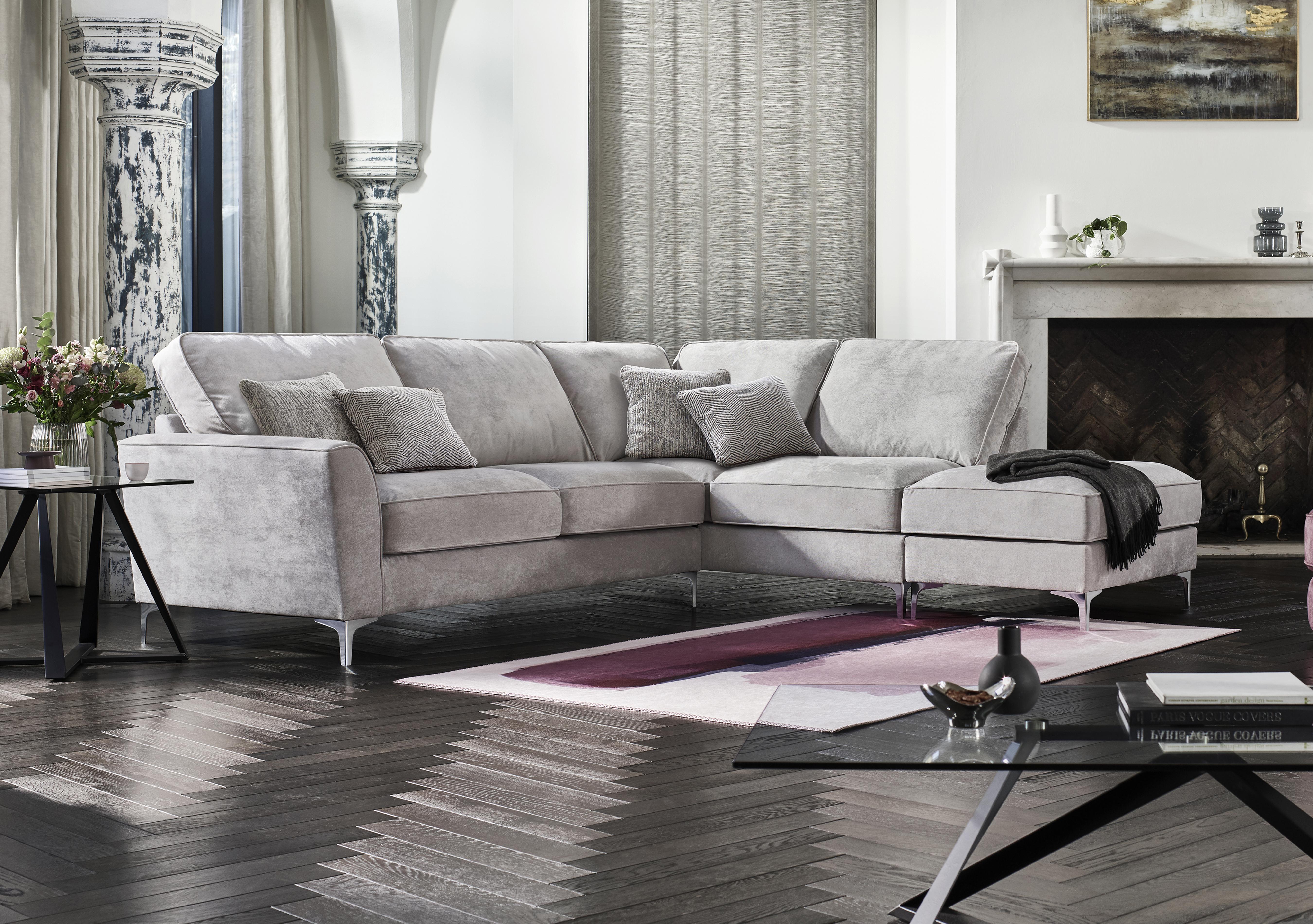 Legend Classic Back Fabric Corner Sofa in  on Furniture Village