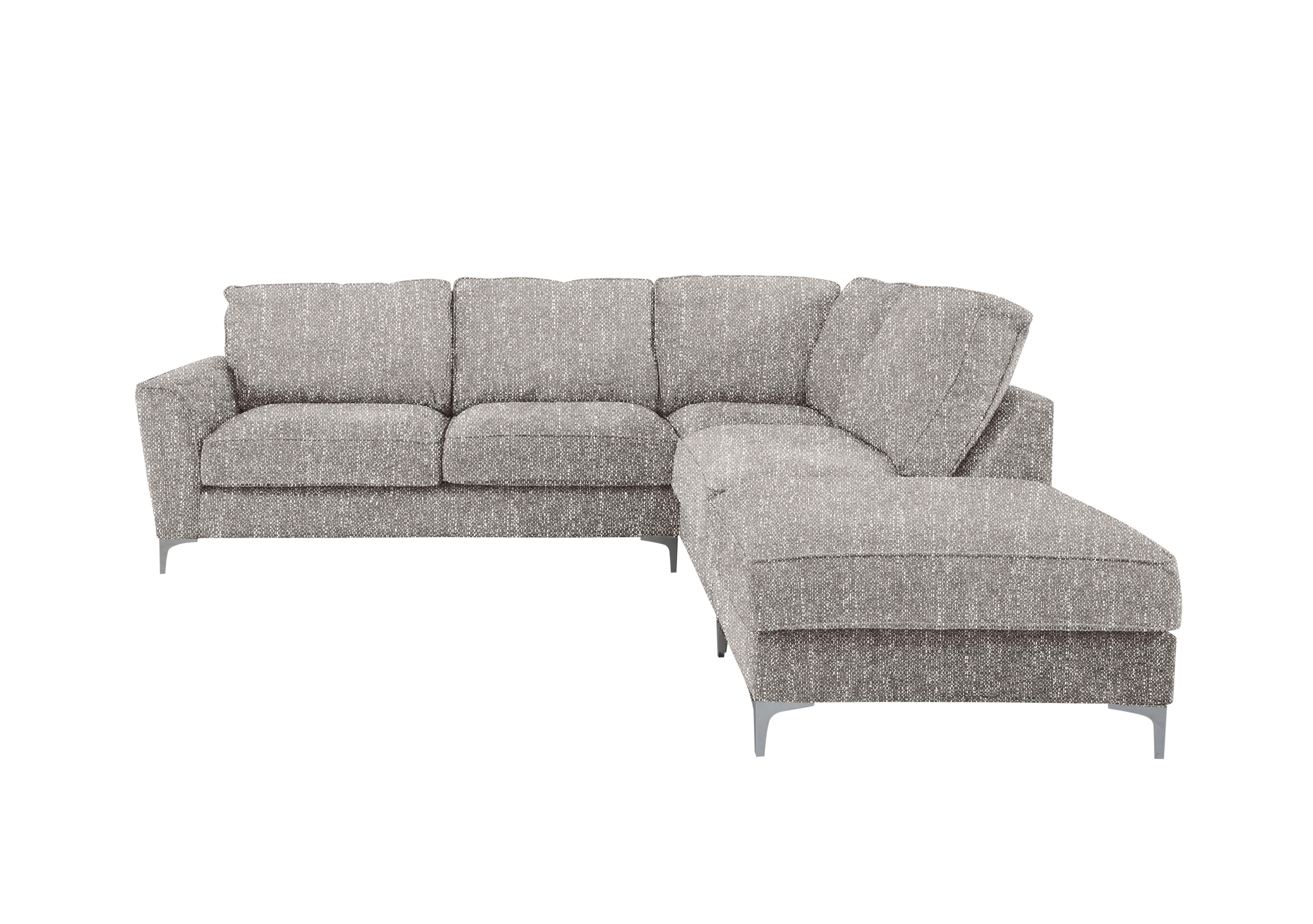 Legend Classic Back Fabric Corner Sofa in Barley Silver on Furniture Village