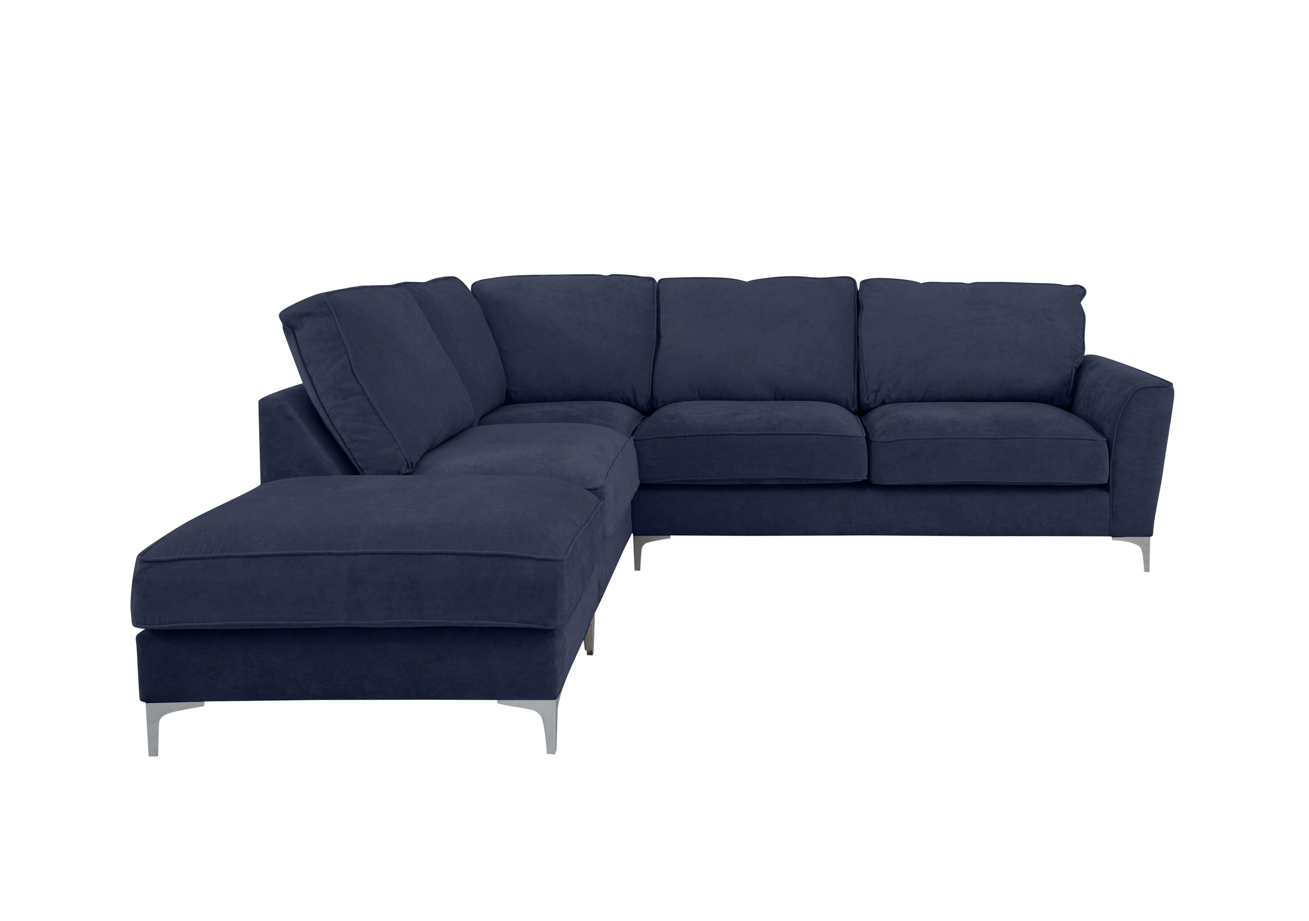 Legend Classic Back Fabric Corner Sofa in Cosmo Navy on Furniture Village