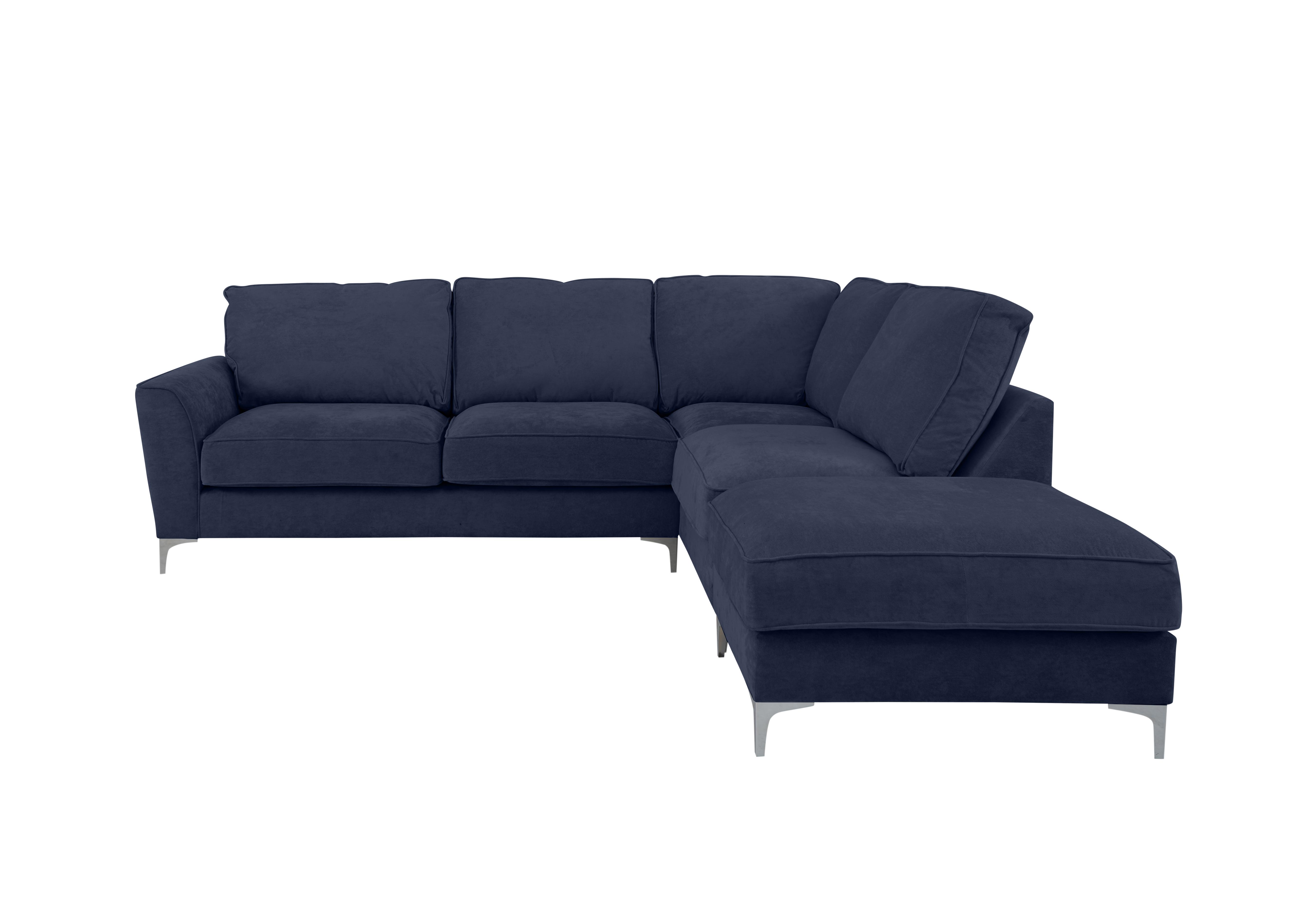Legend Classic Back Fabric Corner Sofa in Cosmo Navy on Furniture Village