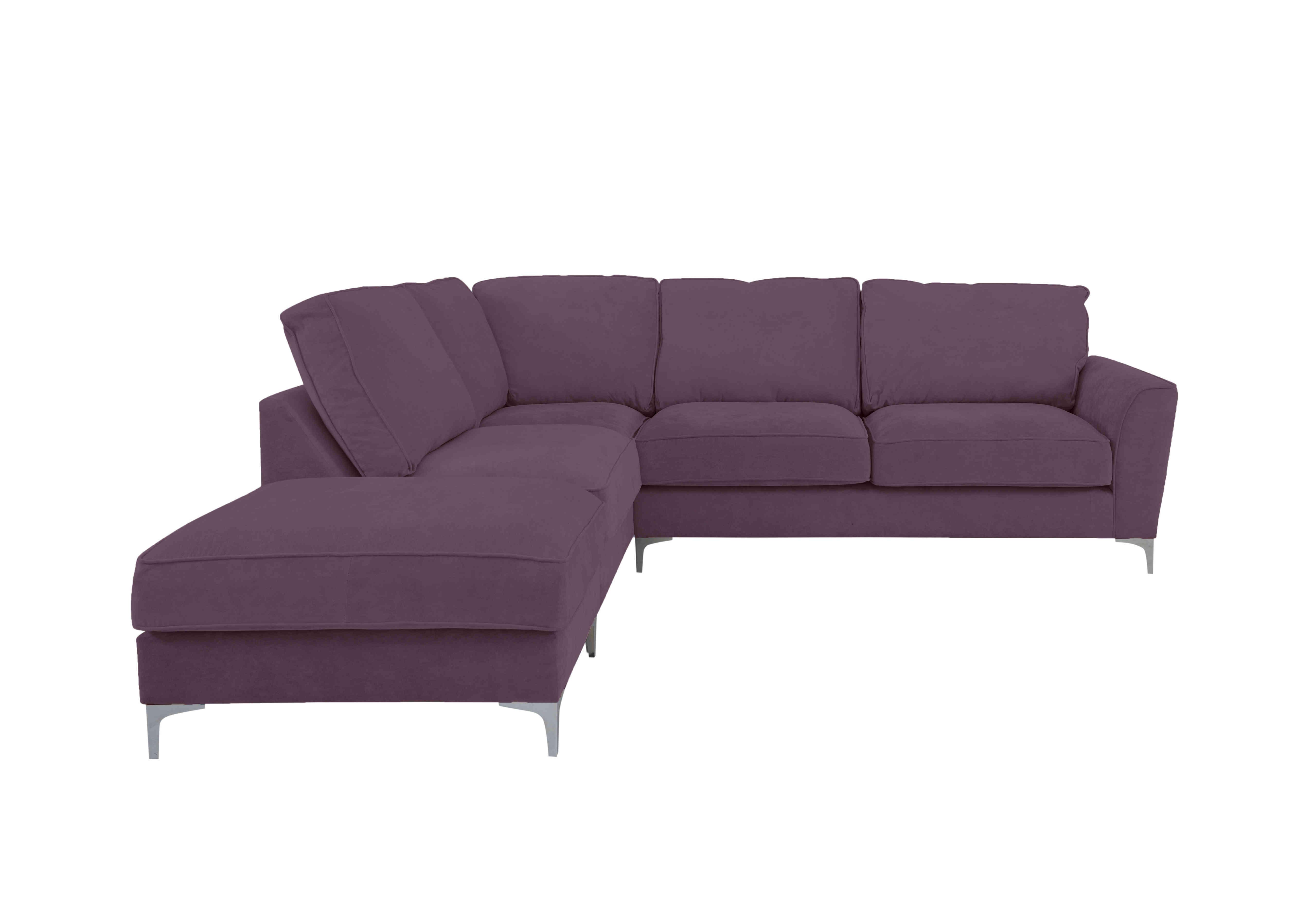 Legend Classic Back Fabric Corner Sofa in Cosmo Plum on Furniture Village
