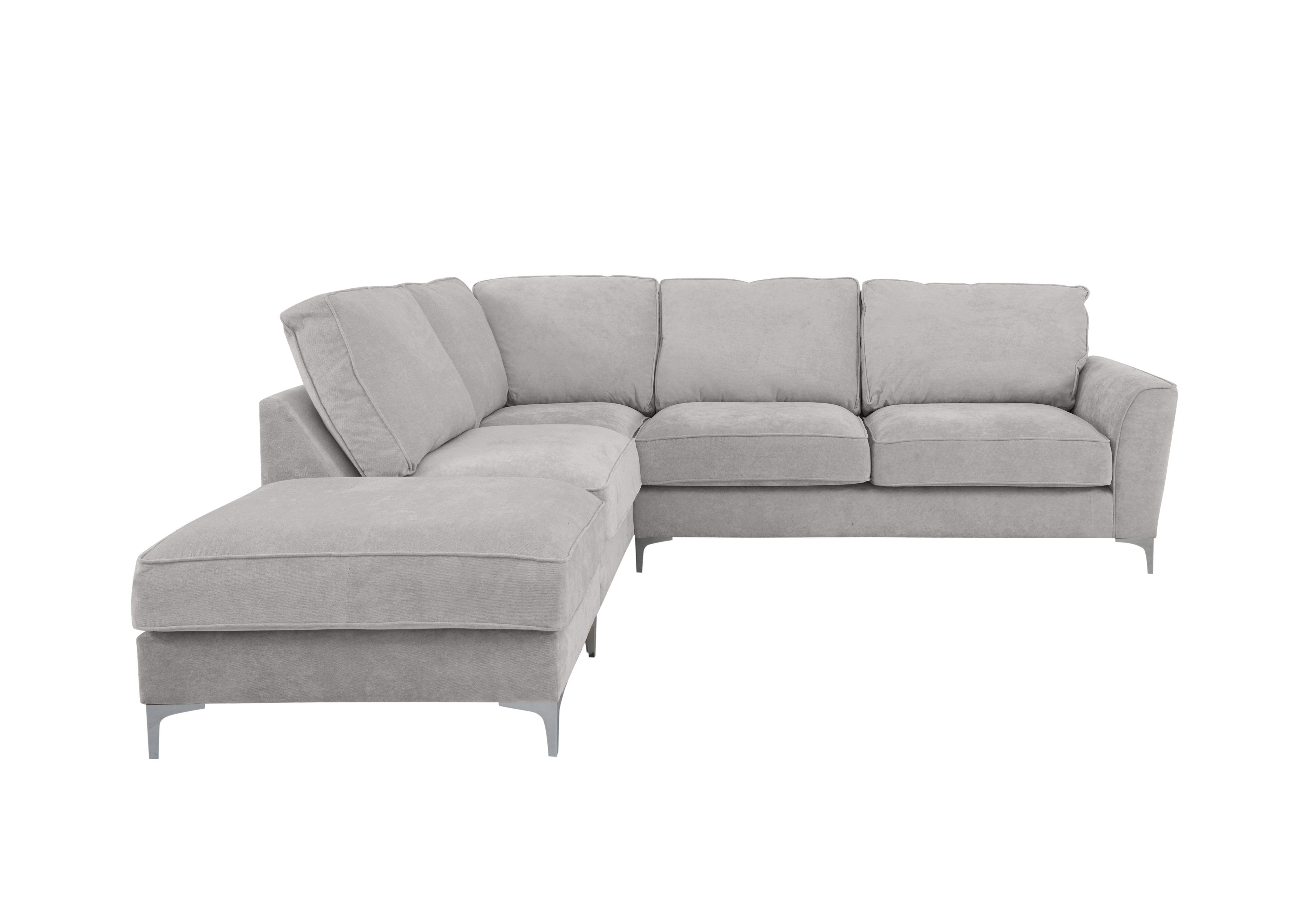 Legend Classic Back Fabric Corner Sofa in Cosmo Silver on Furniture Village