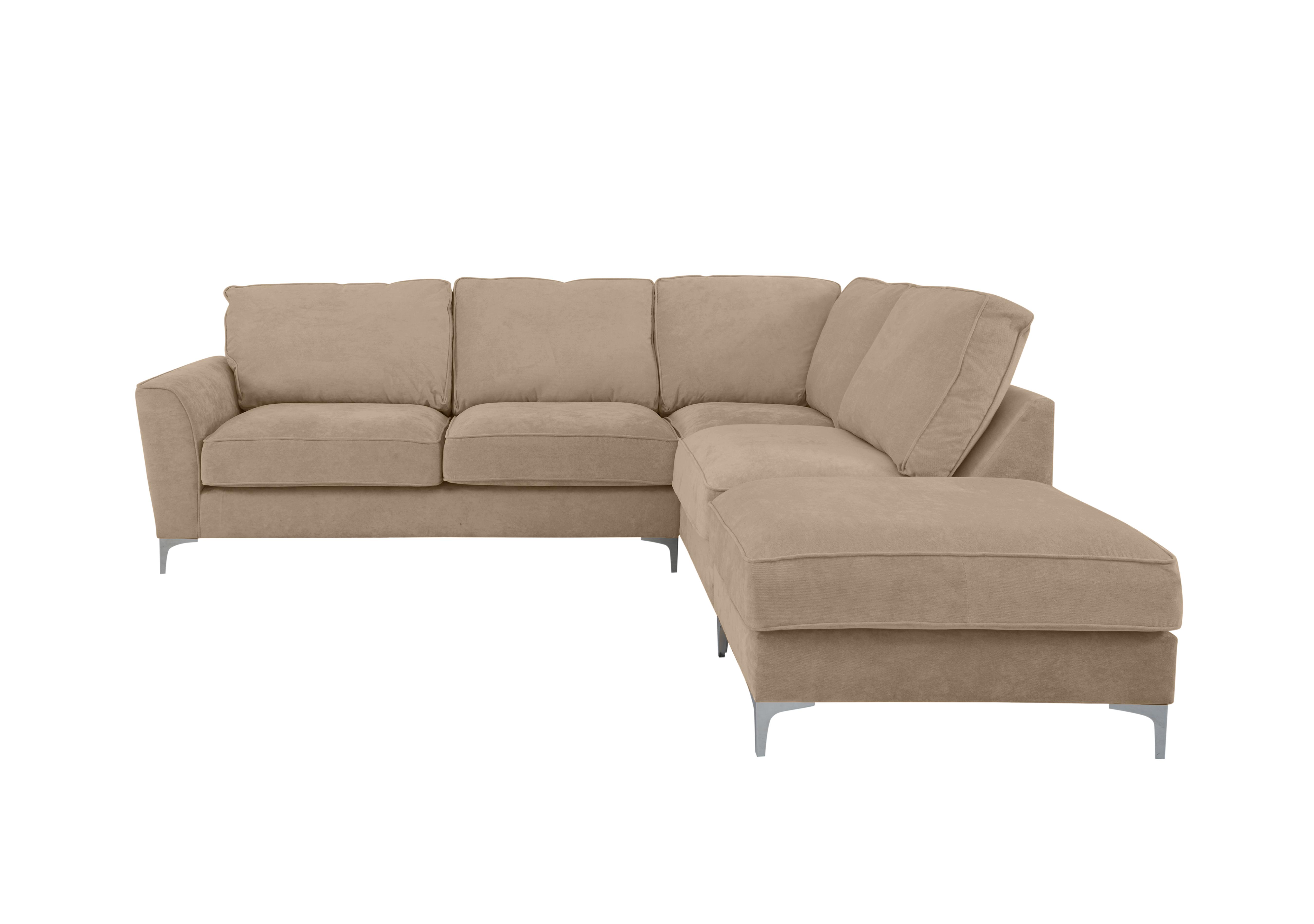 Legend Classic Back Fabric Corner Sofa in Kingston Mushroom on Furniture Village