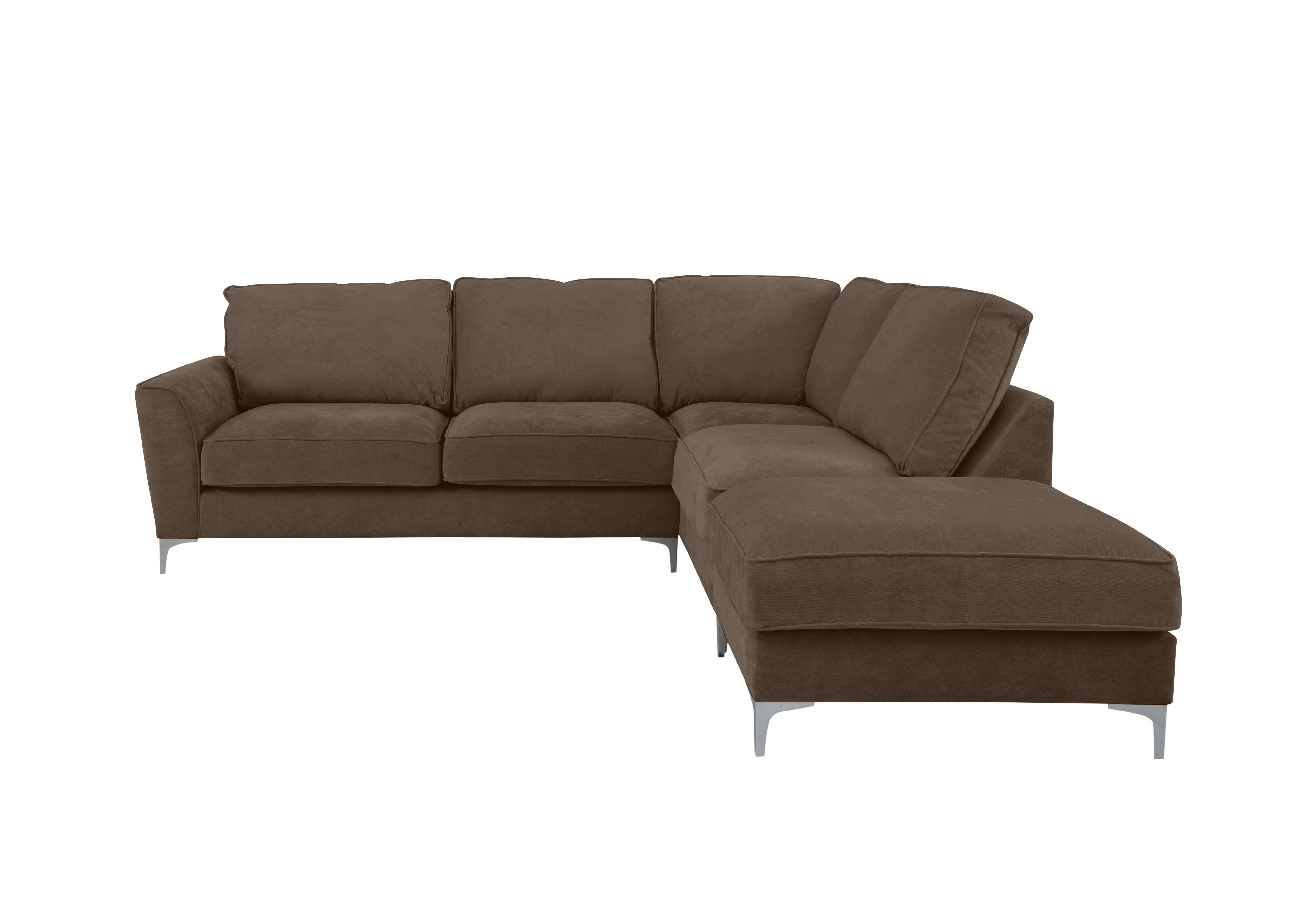 Legend Classic Back Fabric Corner Sofa in Kingston Nutmeg on Furniture Village