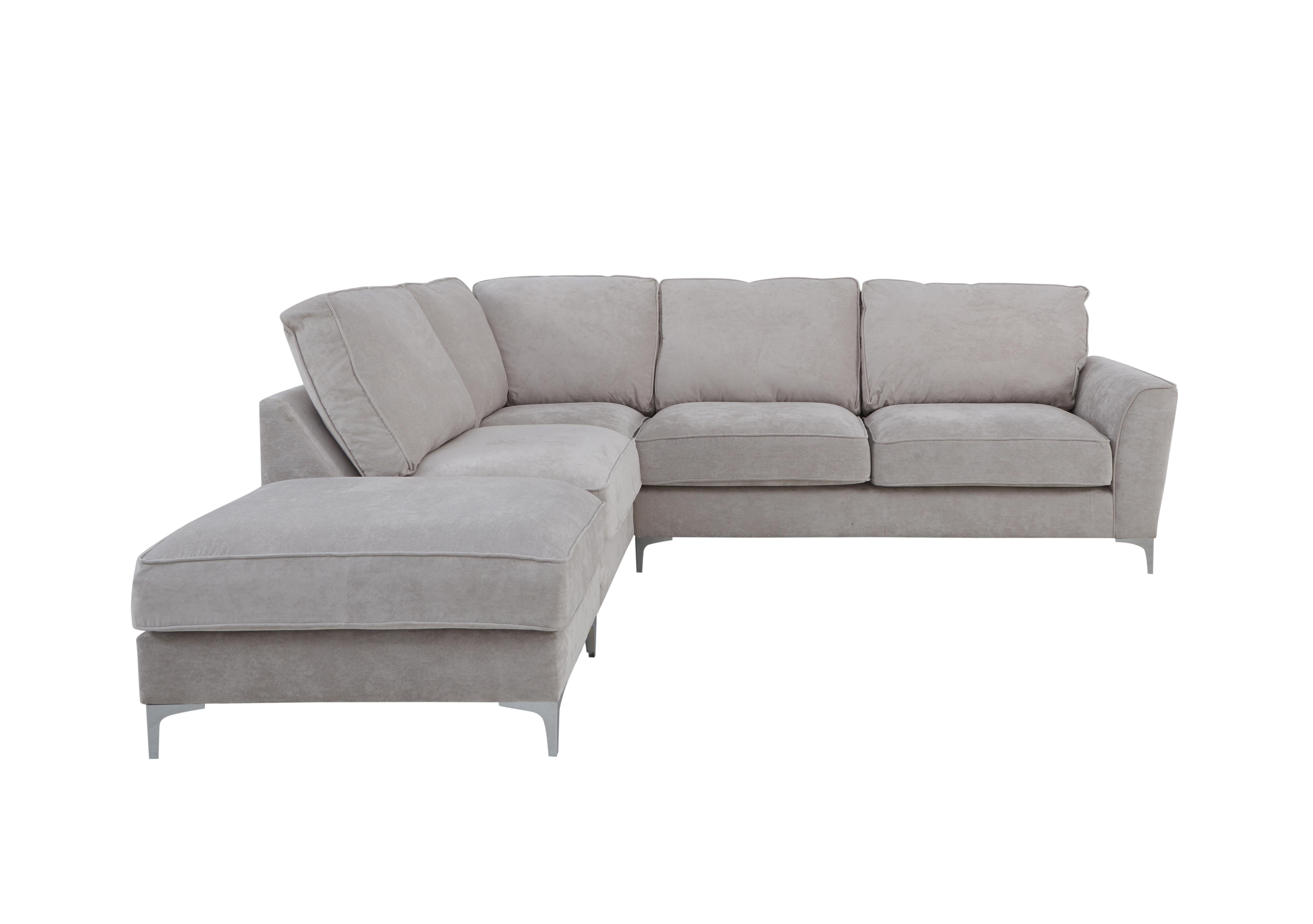 Legend Classic Back Fabric Corner Sofa in Kingston Silver on Furniture Village