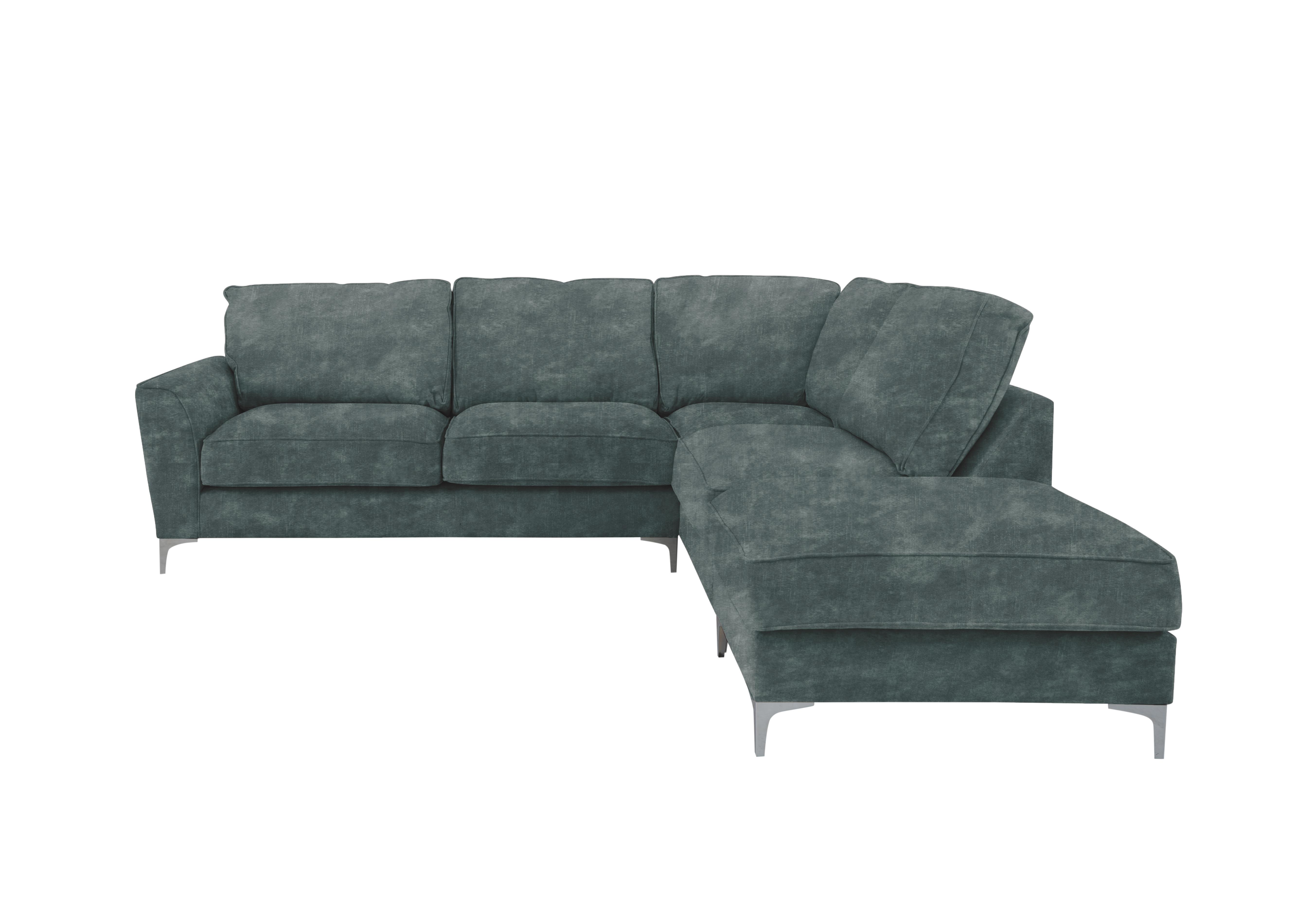 Legend Classic Back Fabric Corner Sofa in Sublime Aqua on Furniture Village