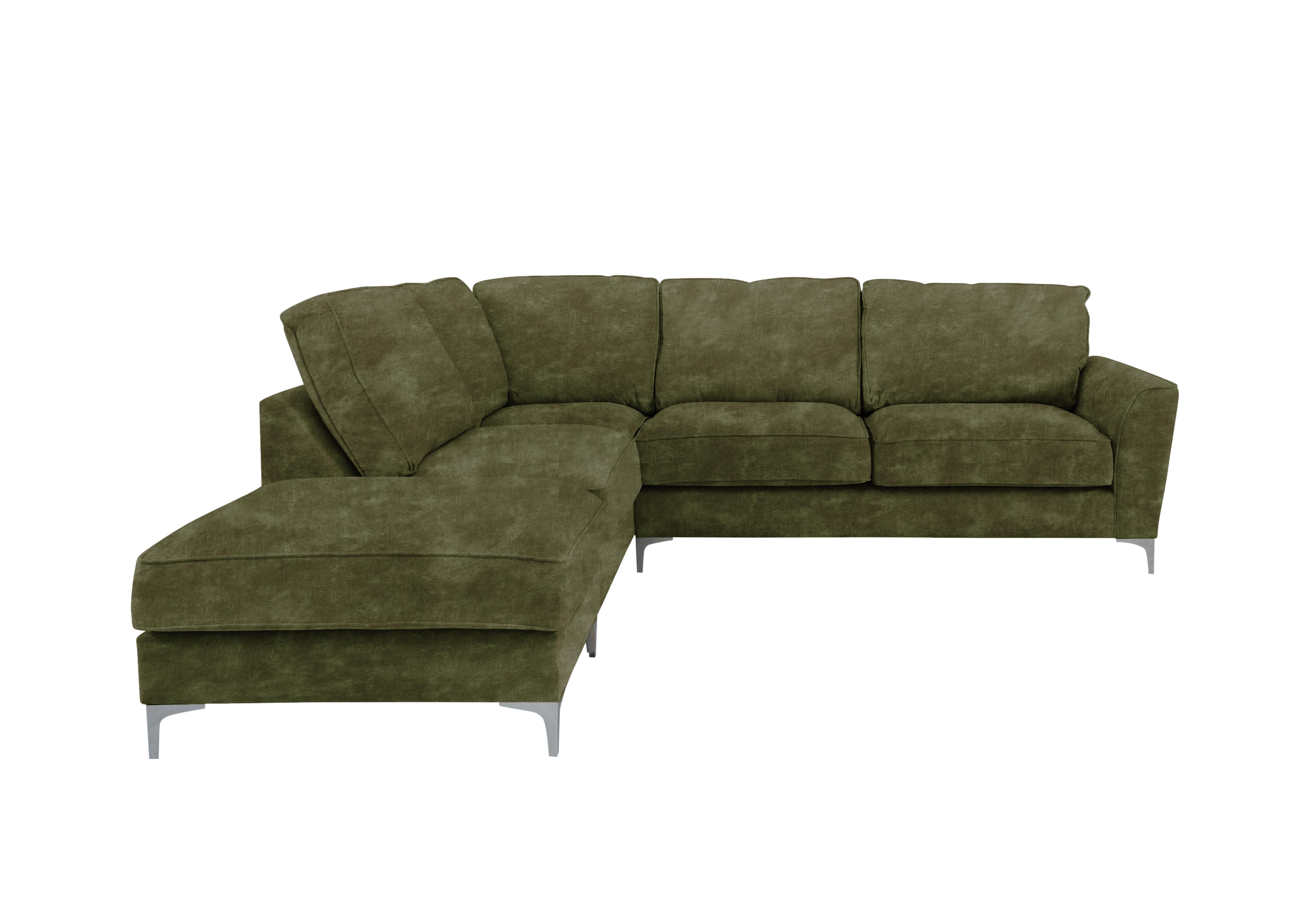 Legend Classic Back Fabric Corner Sofa in Sublime Olive on Furniture Village