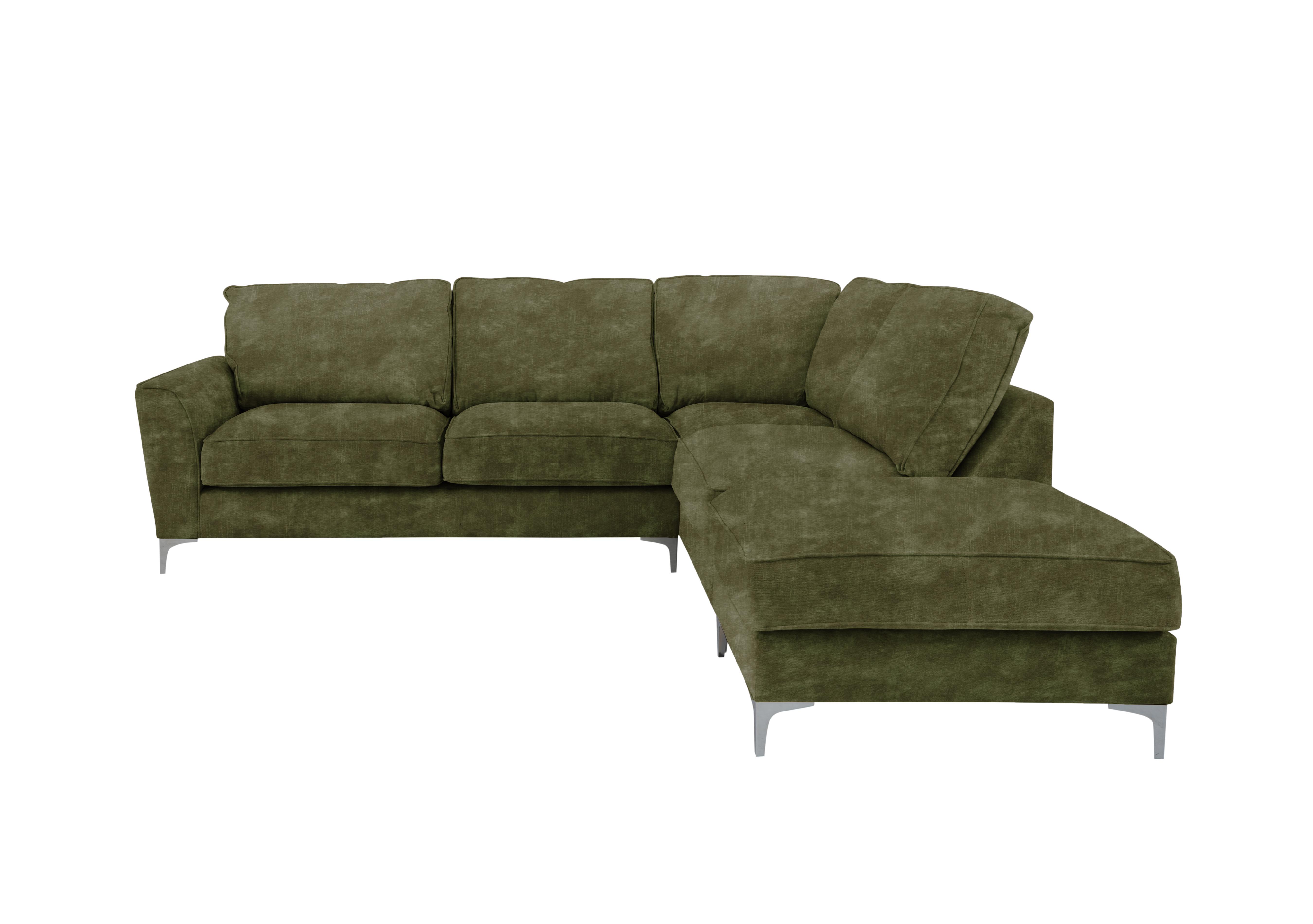 Legend Classic Back Fabric Corner Sofa in Sublime Olive on Furniture Village