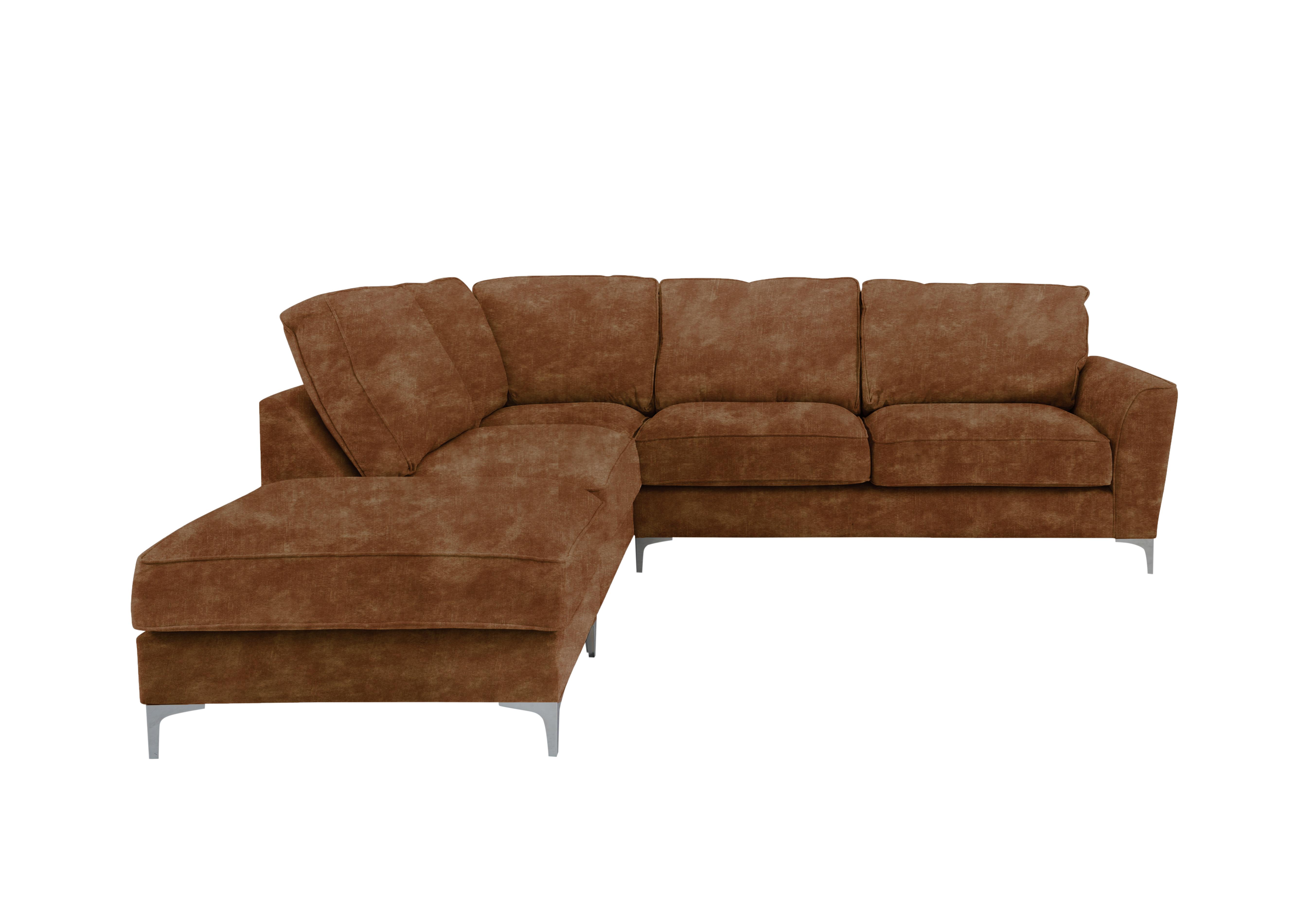Legend Classic Back Fabric Corner Sofa in Sublime Rust on Furniture Village