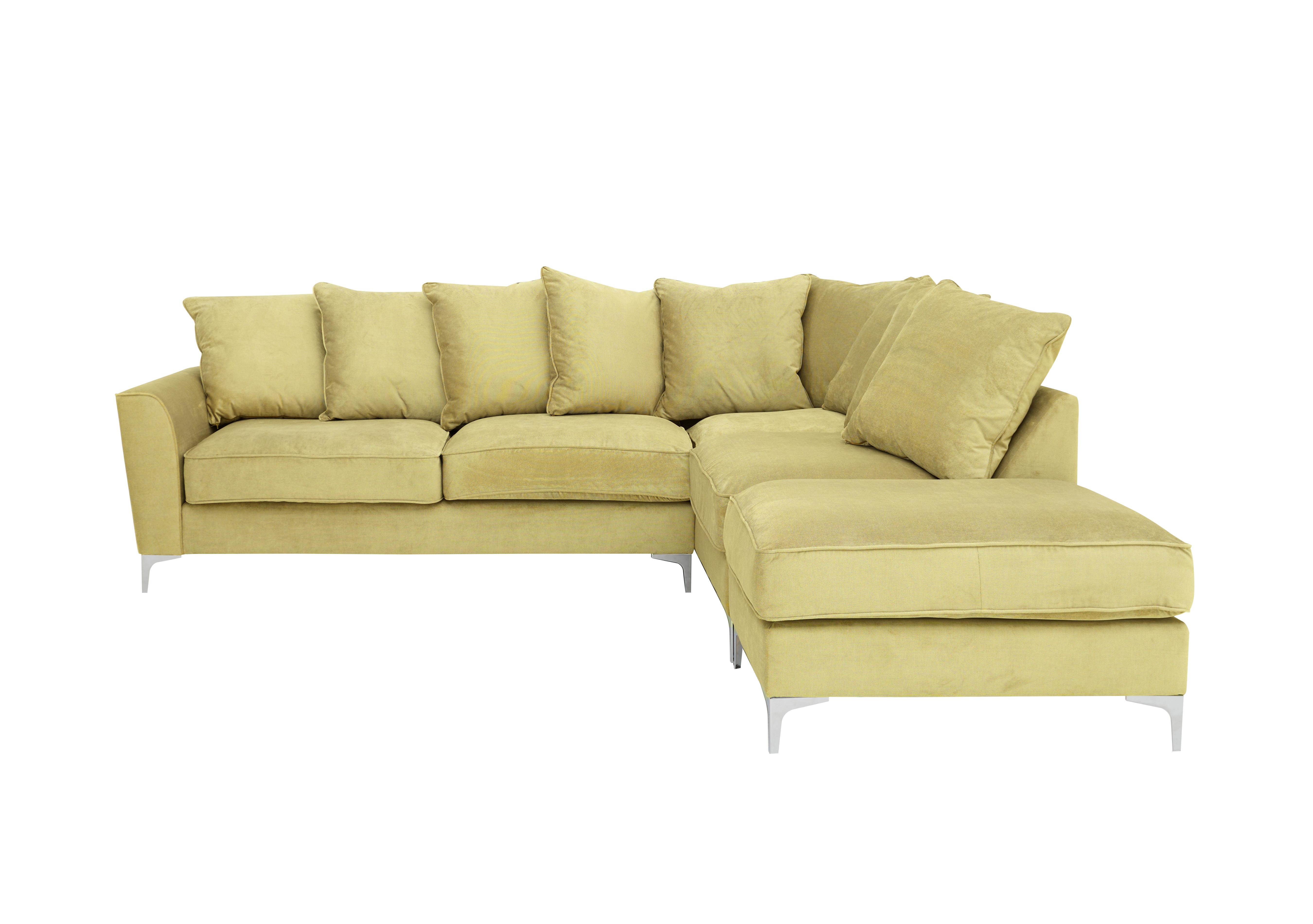 Legend Pillow Back Fabric Corner Sofa in Cosmo Apple on Furniture Village
