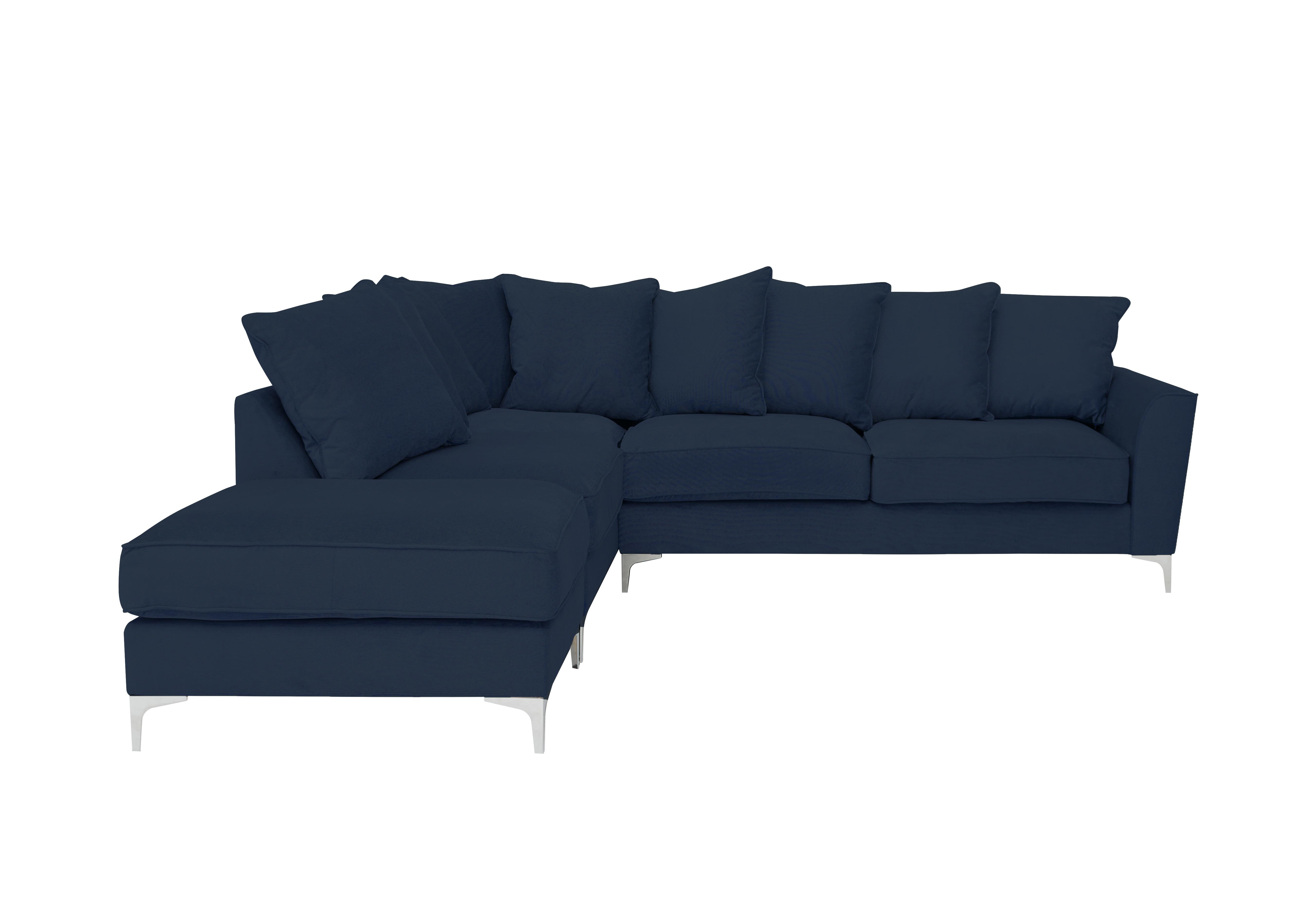 Legend Scatter Back Fabric Corner Sofa in Cosmo Navy on Furniture Village