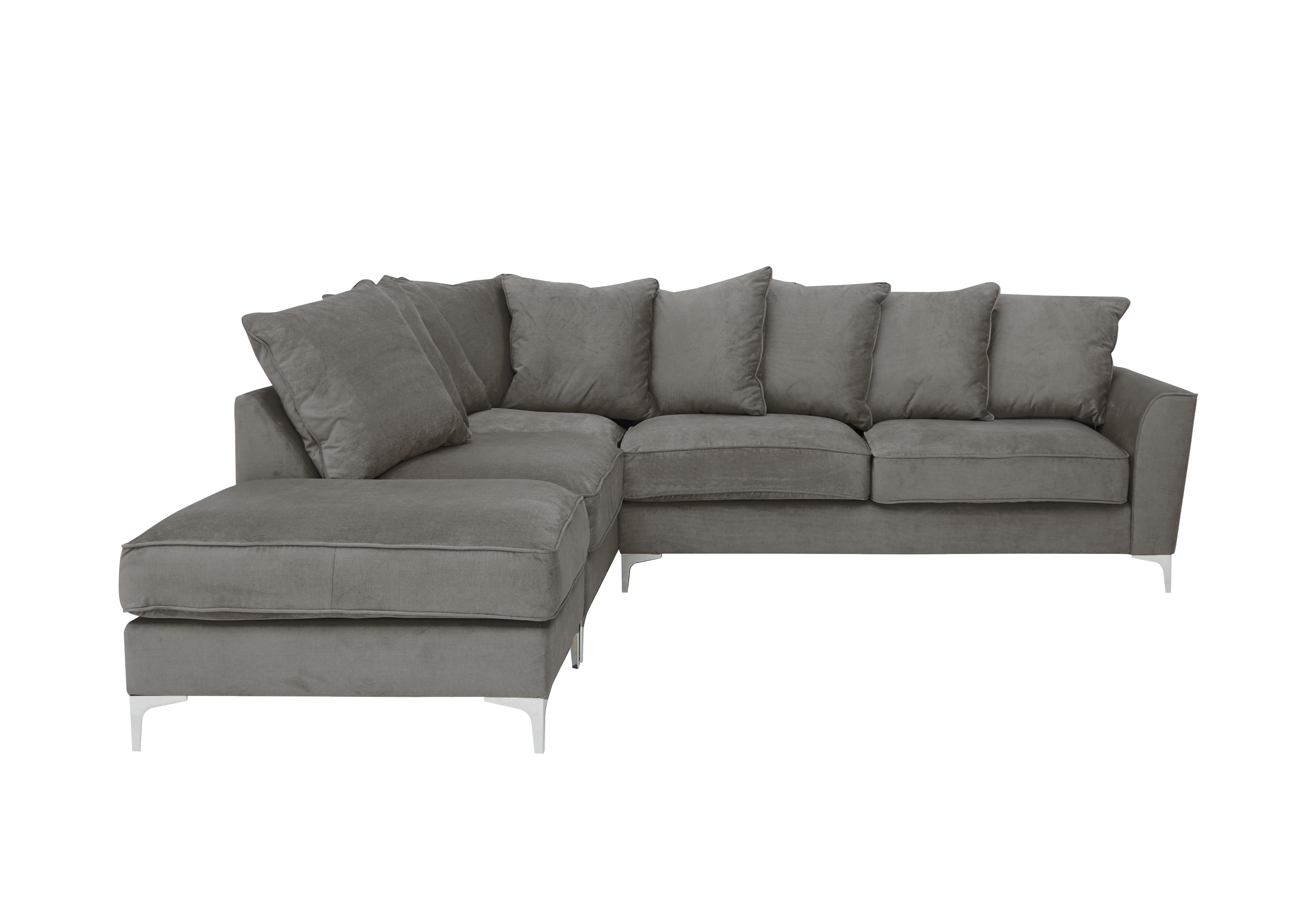 Legend Scatter Back Fabric Corner Sofa in Cosmo Pewter on Furniture Village