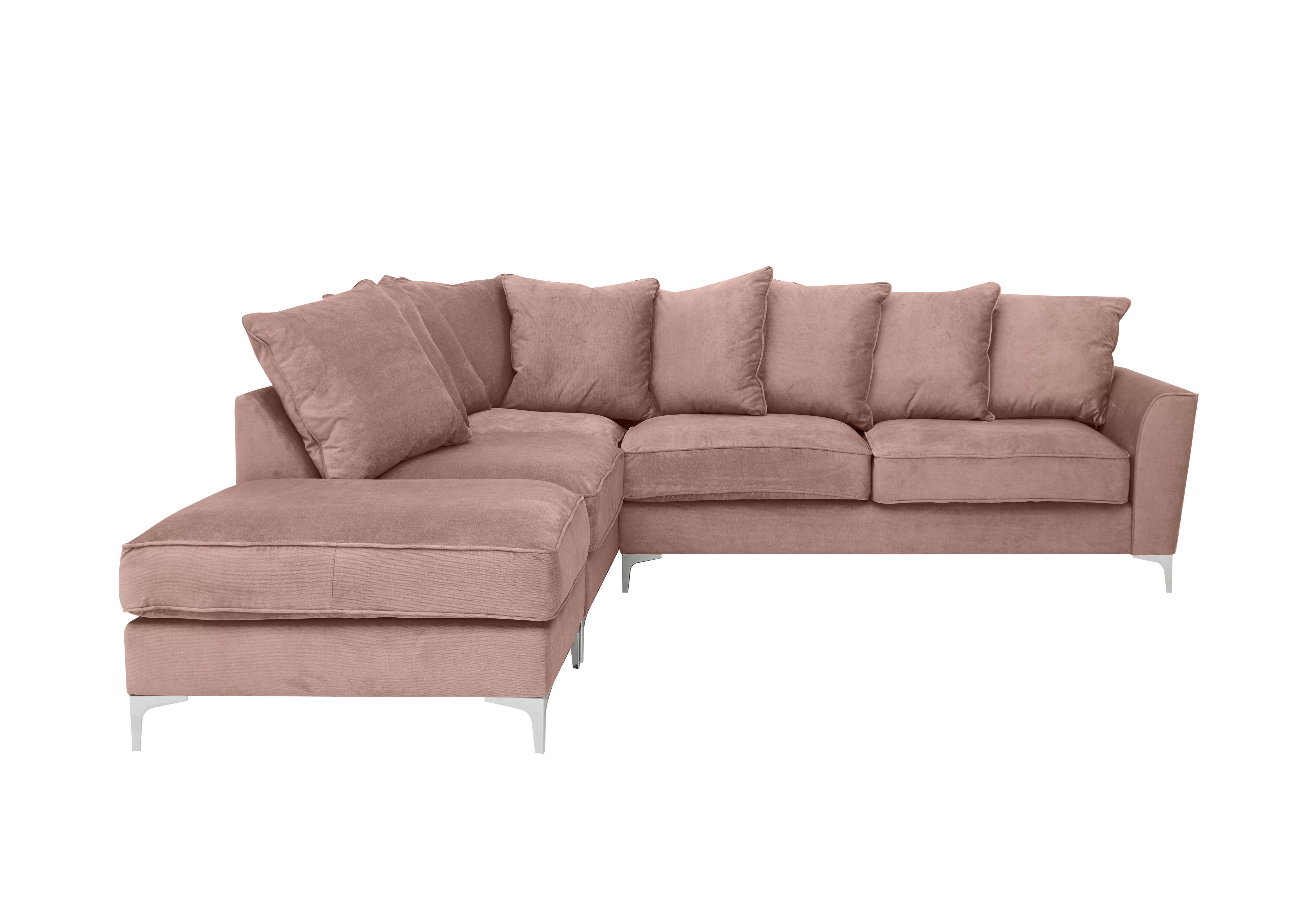 Legend Scatter Back Fabric Corner Sofa in Kingston Blush on Furniture Village
