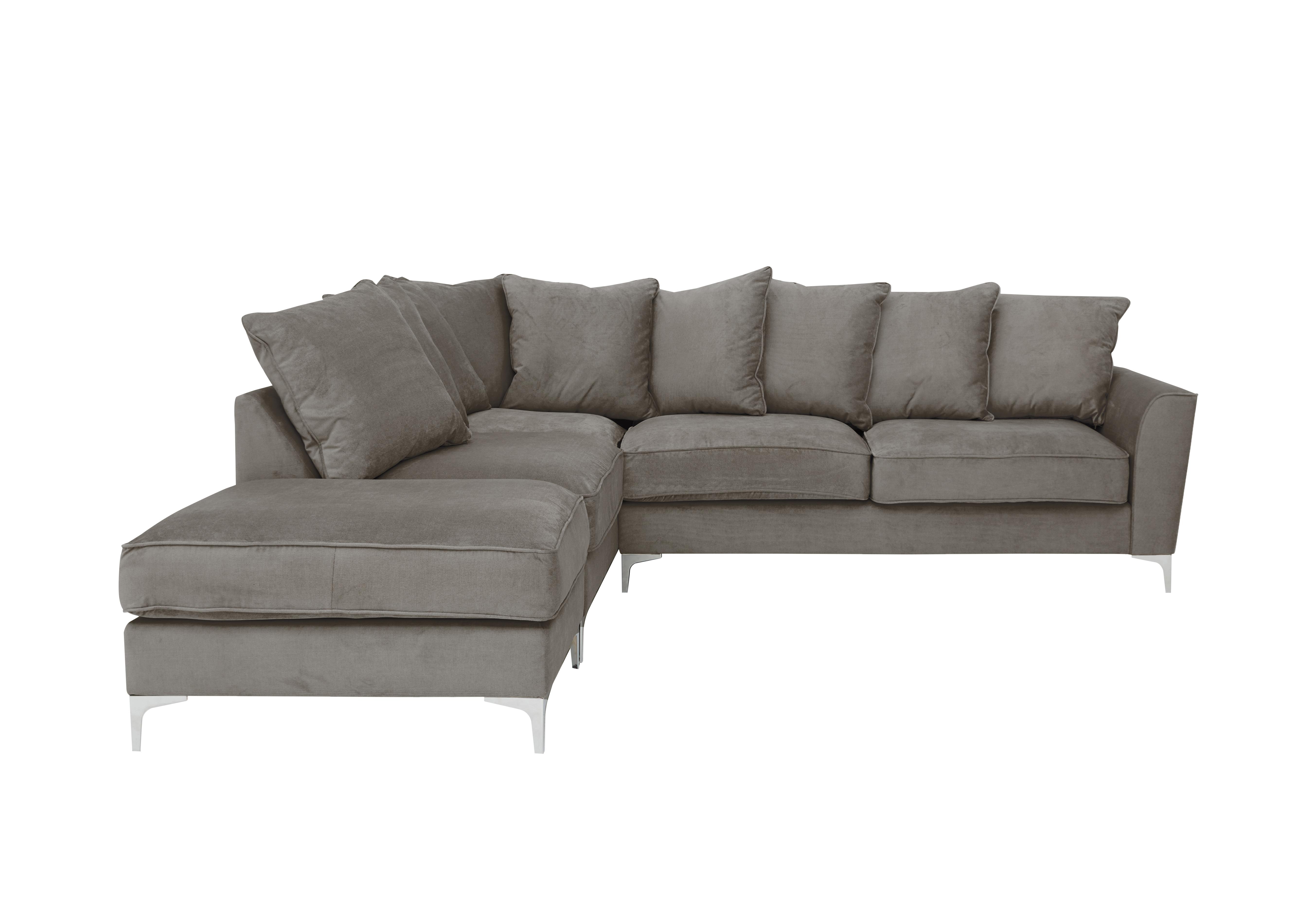 Legend Pillow Back Fabric Corner Sofa in Kingston Grey on Furniture Village