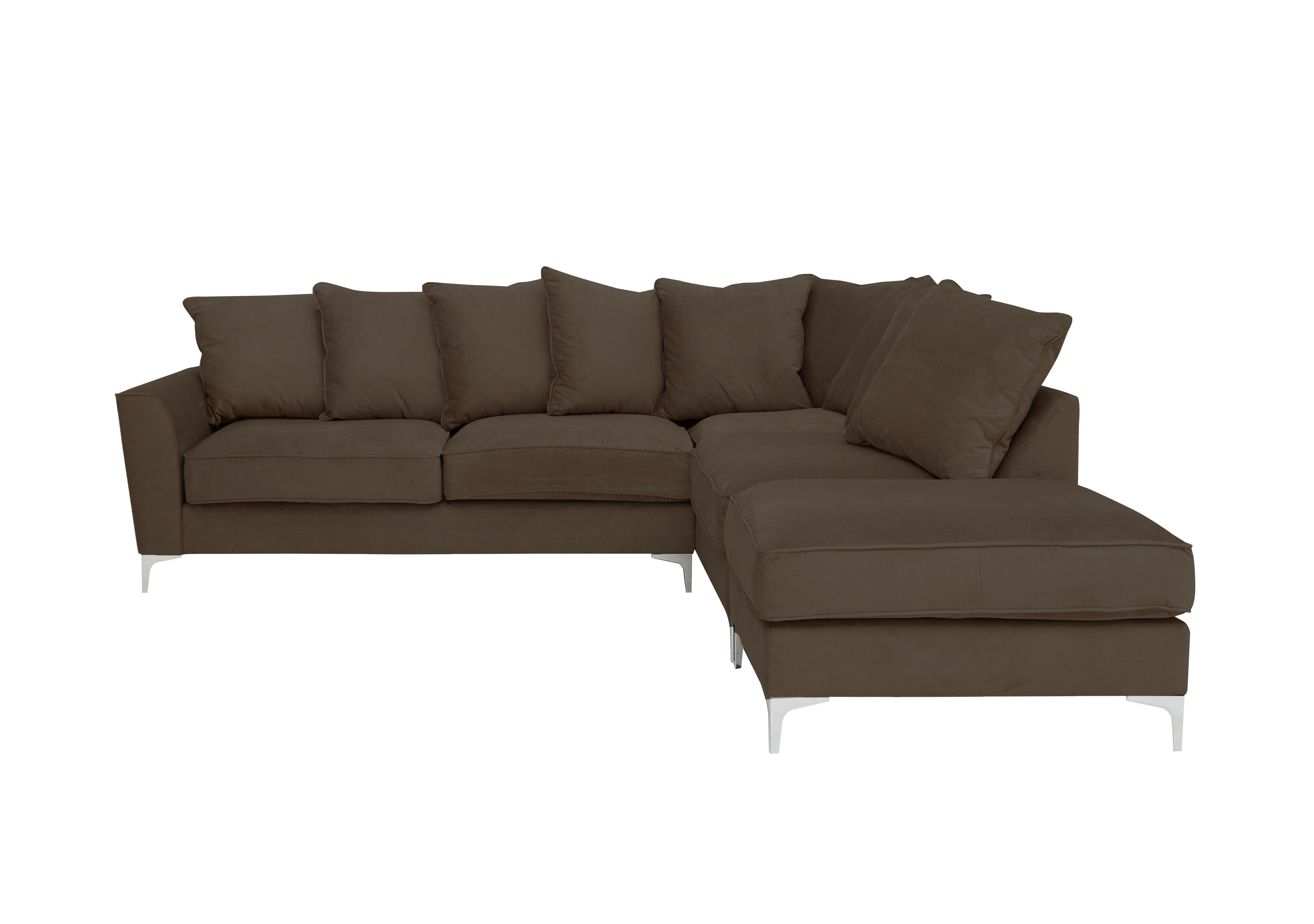 Legend Pillow Back Fabric Corner Sofa in Kingston Nutmeg on Furniture Village