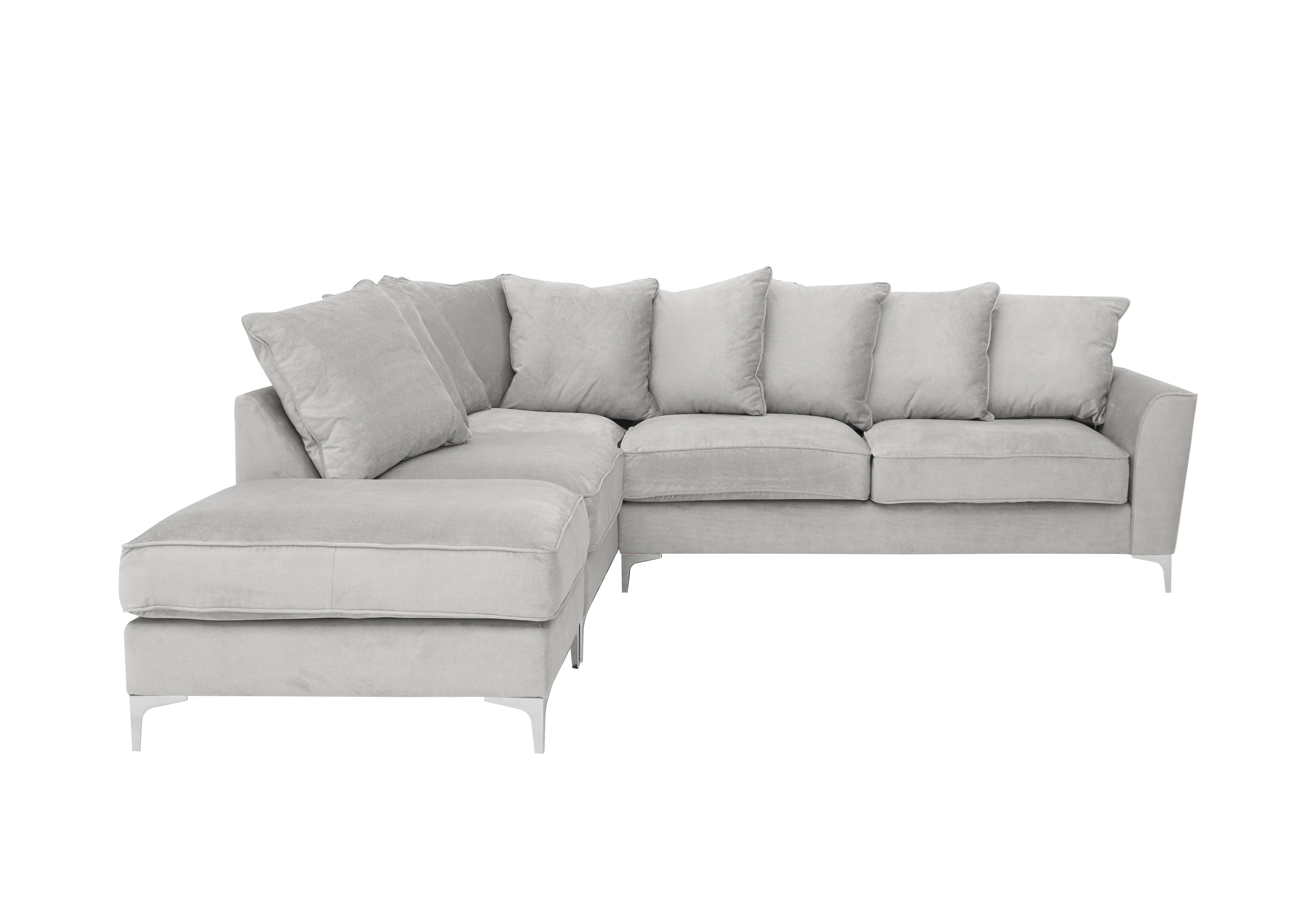 Legend Scatter Back Fabric Corner Sofa in Kingston Silver on Furniture Village