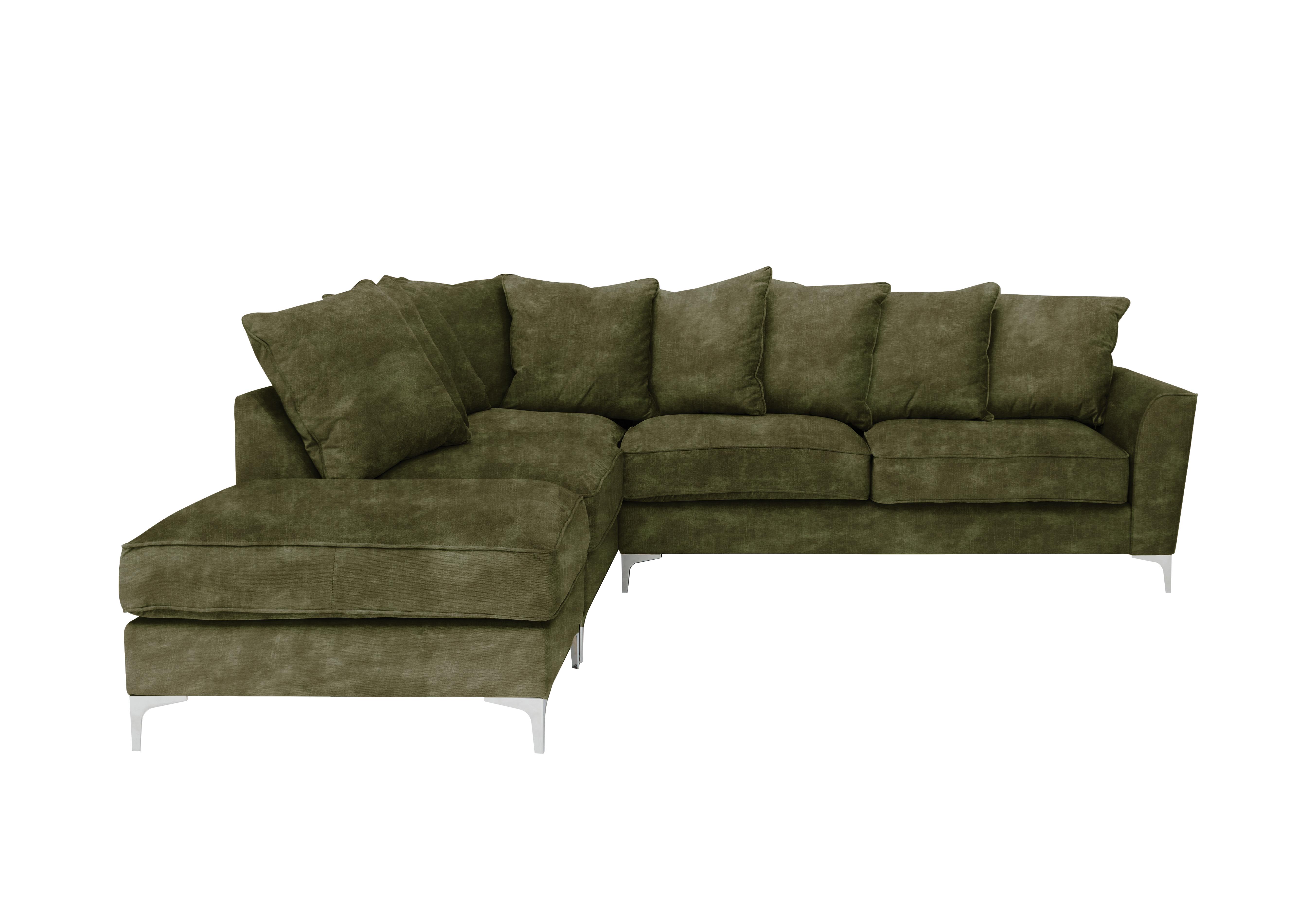 Legend Scatter Back Fabric Corner Sofa in Sublime Olive on Furniture Village
