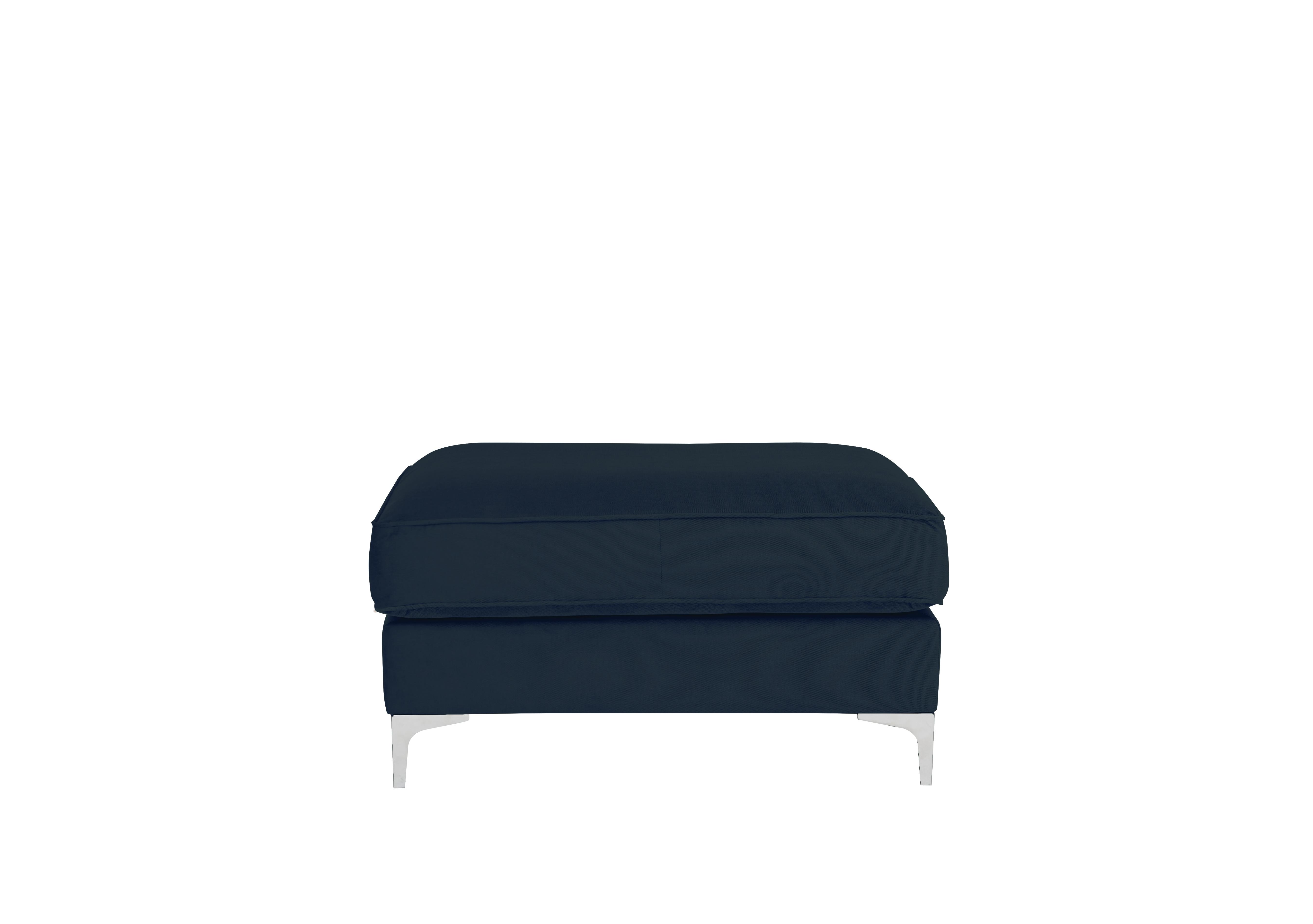 Legend Fabric Footstool in Cosmo Navy on Furniture Village