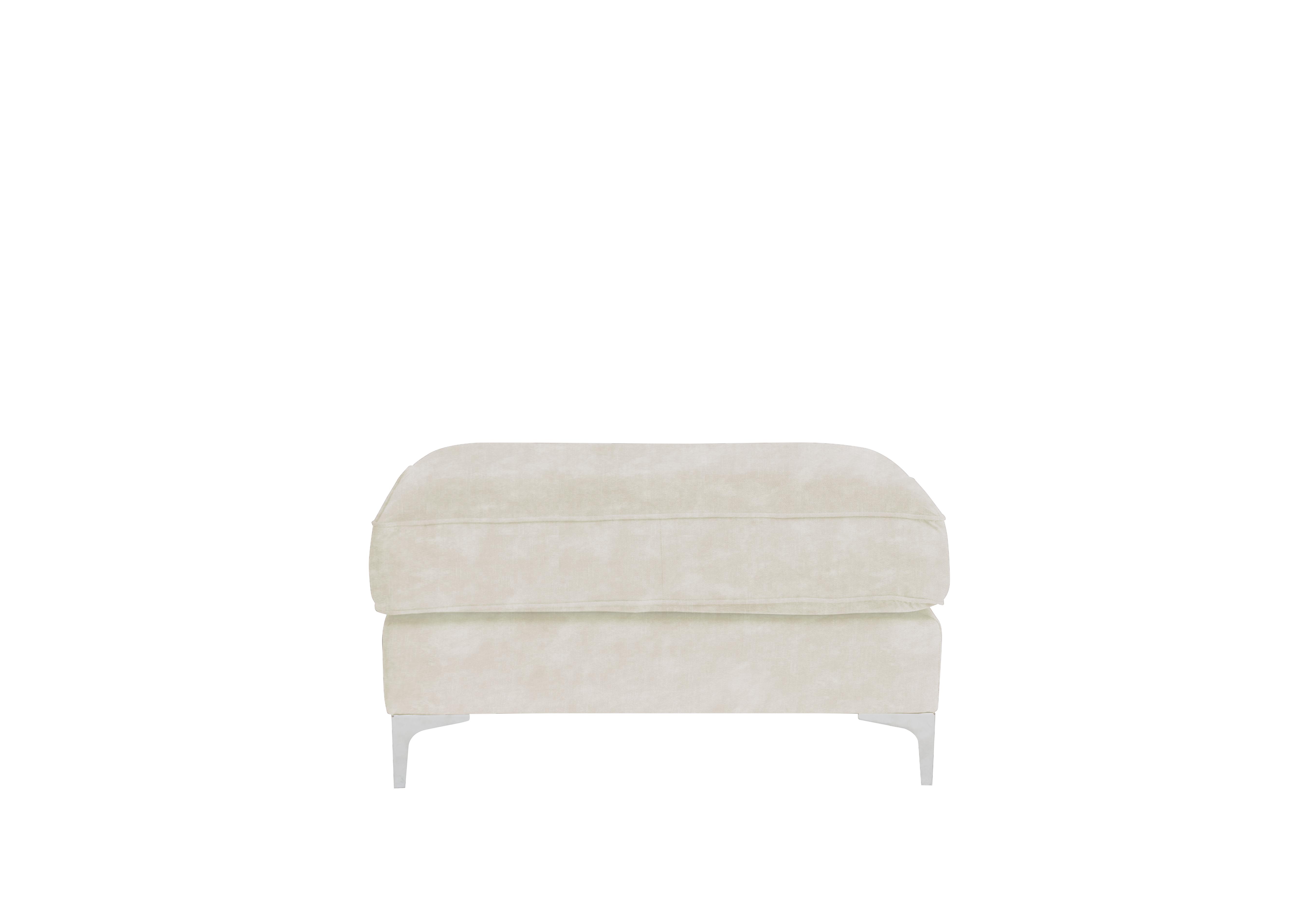 Legend Fabric Footstool in Sublime Pearl on Furniture Village
