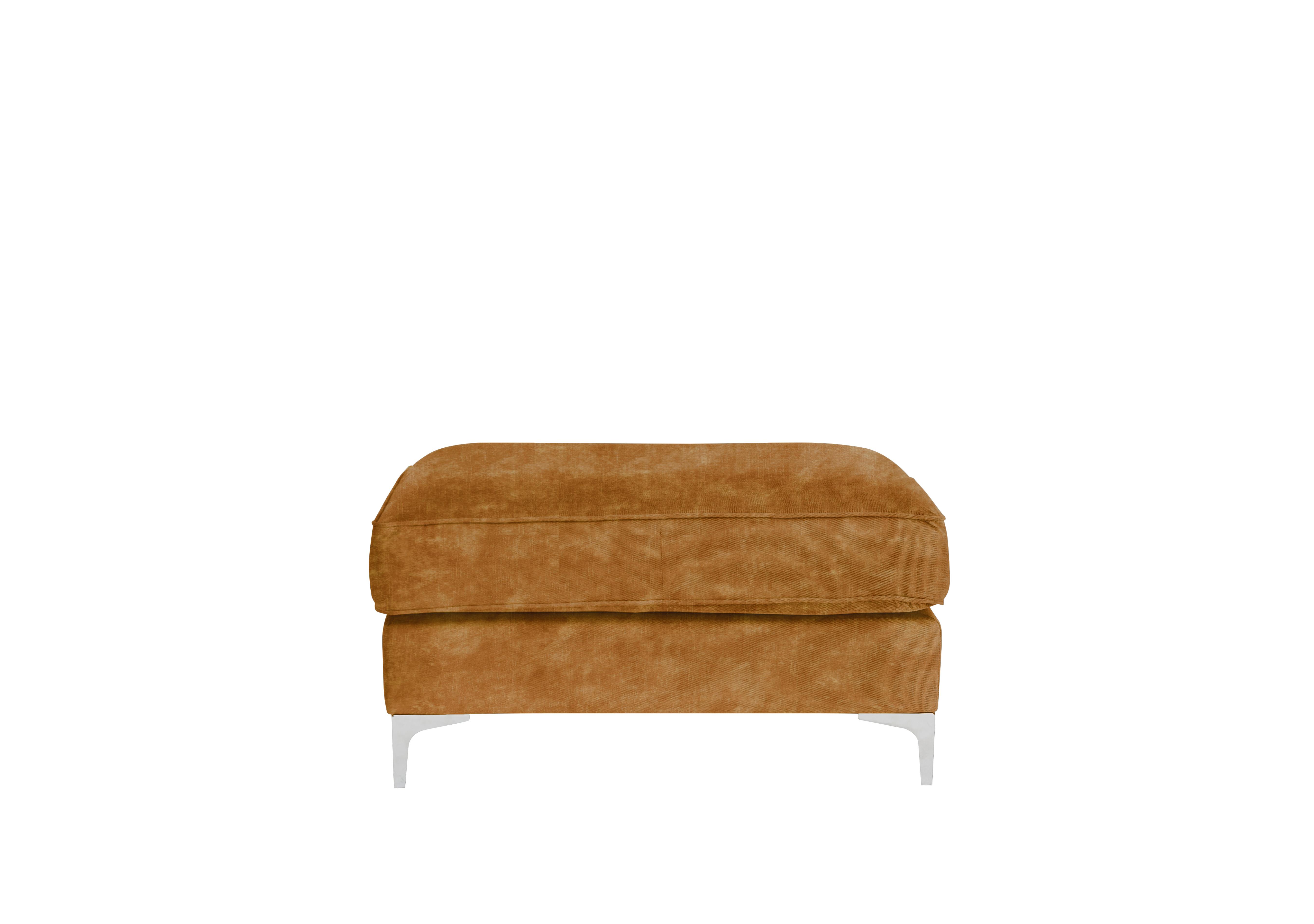 Legend Fabric Footstool in Sublime Tumeric on Furniture Village