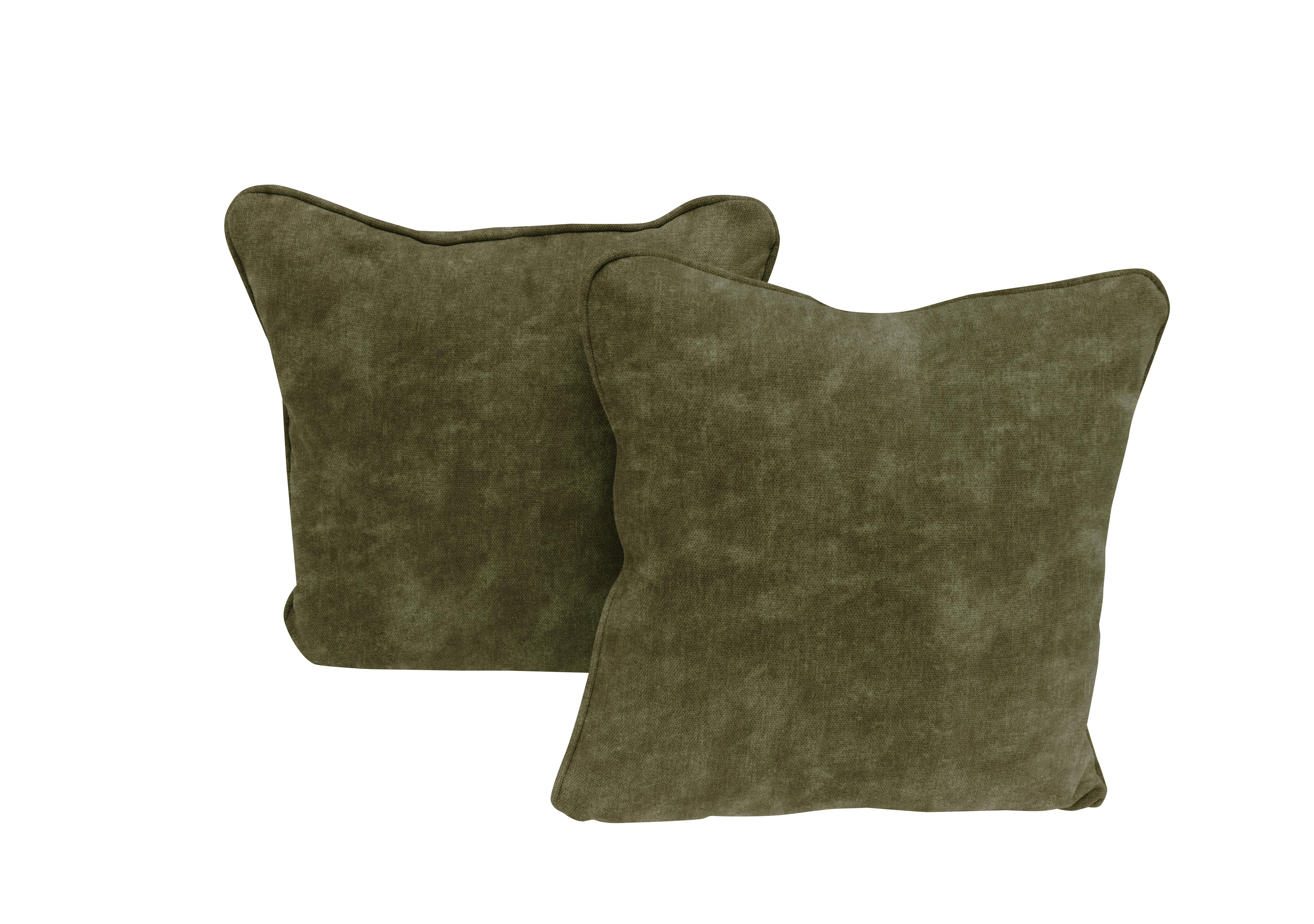 Legend Pair of Scatter Cushions in Sublime Olive on Furniture Village