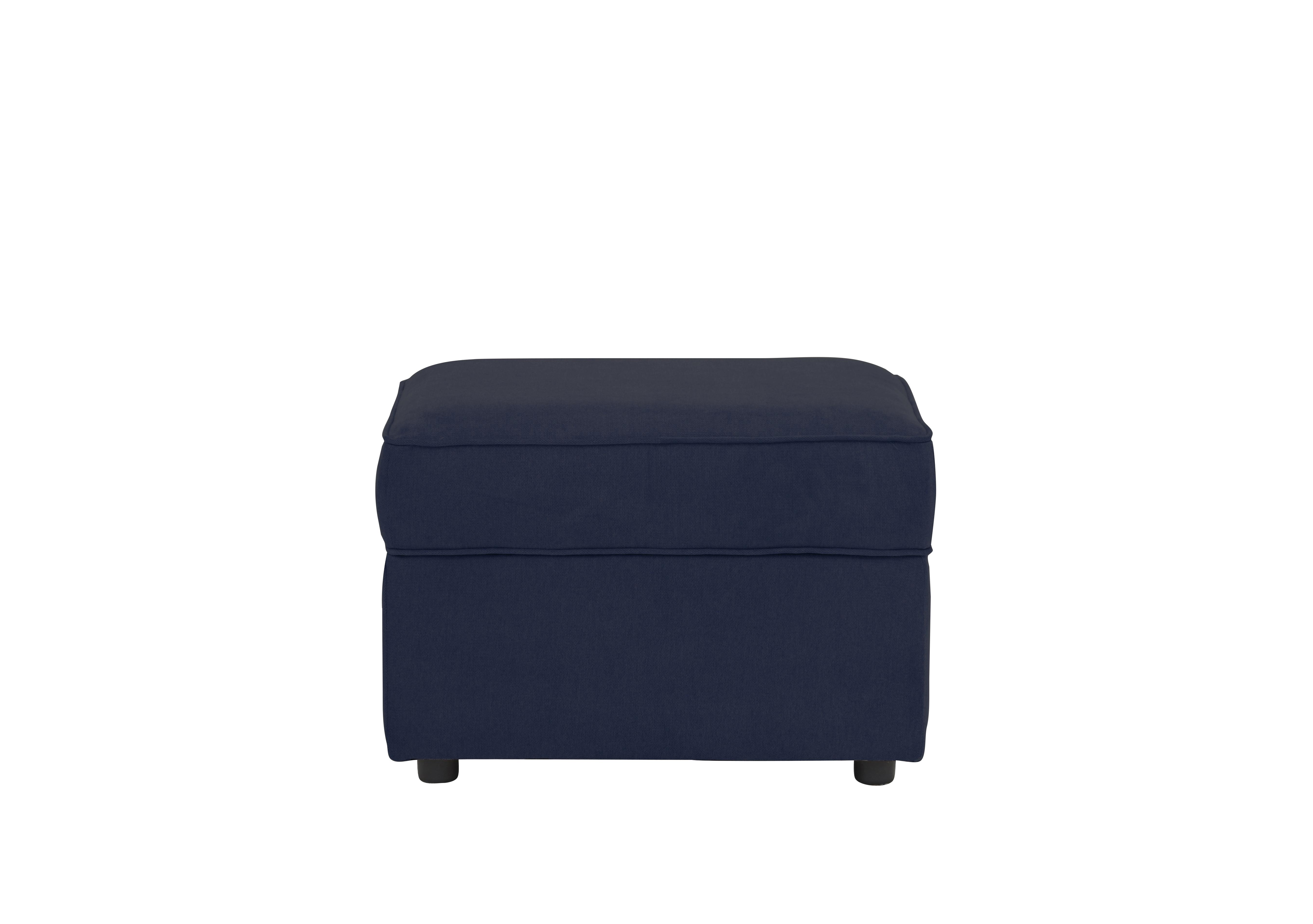 Legend Fabric Storage Footstool in Cosmo Navy on Furniture Village