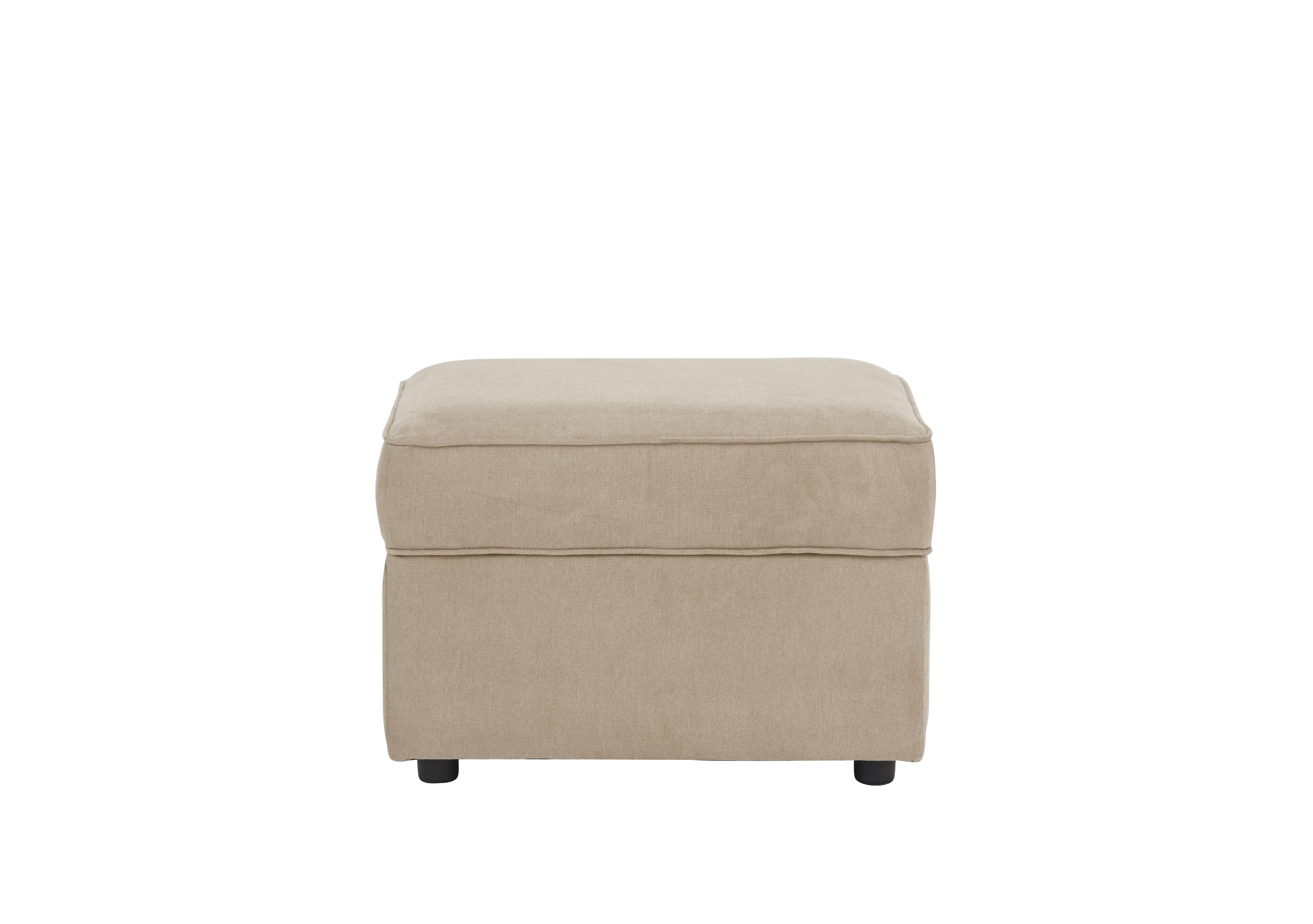 Legend Fabric Storage Footstool in Kingston Beige on Furniture Village