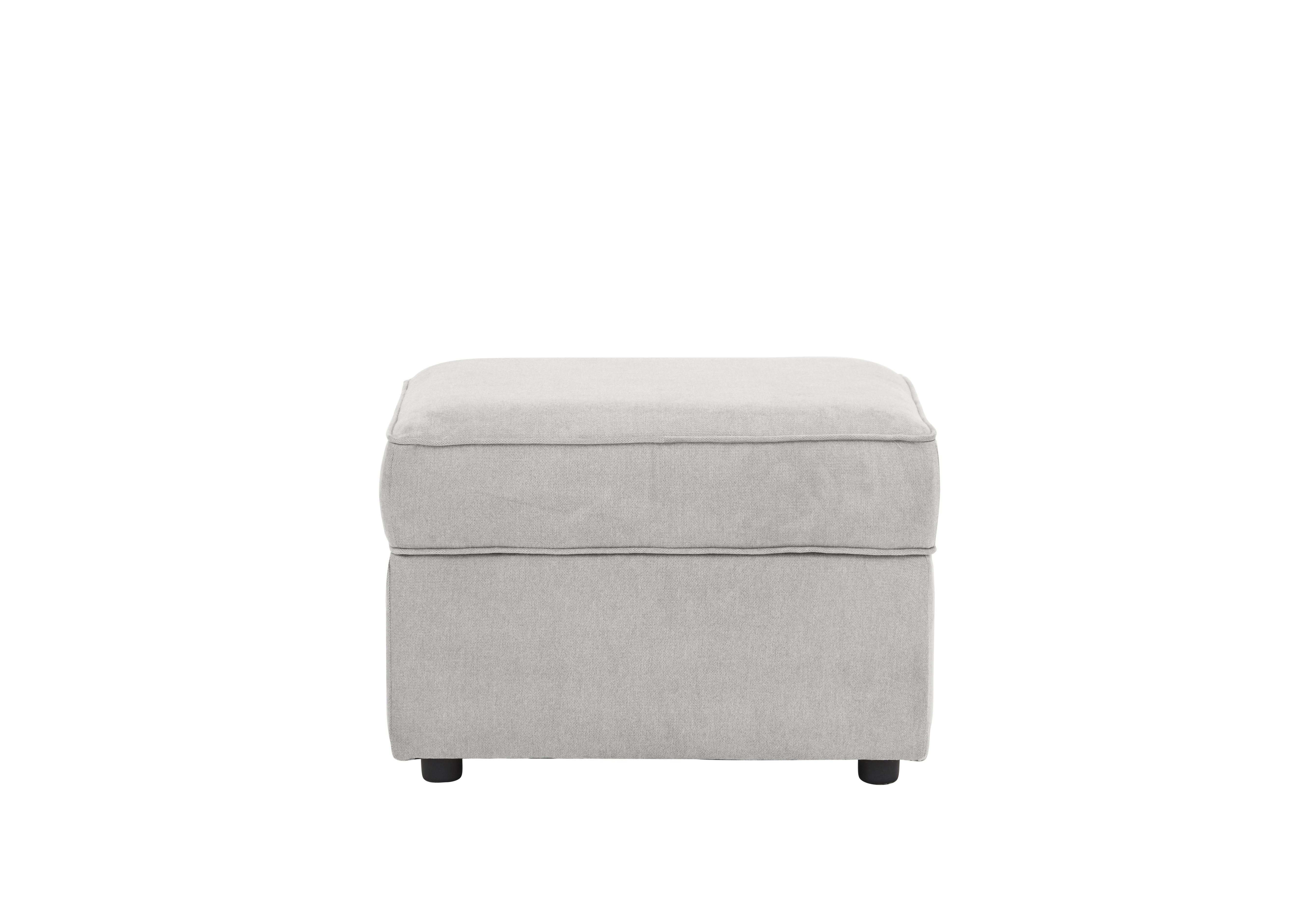 Legend Fabric Storage Footstool in Kingston Silver on Furniture Village