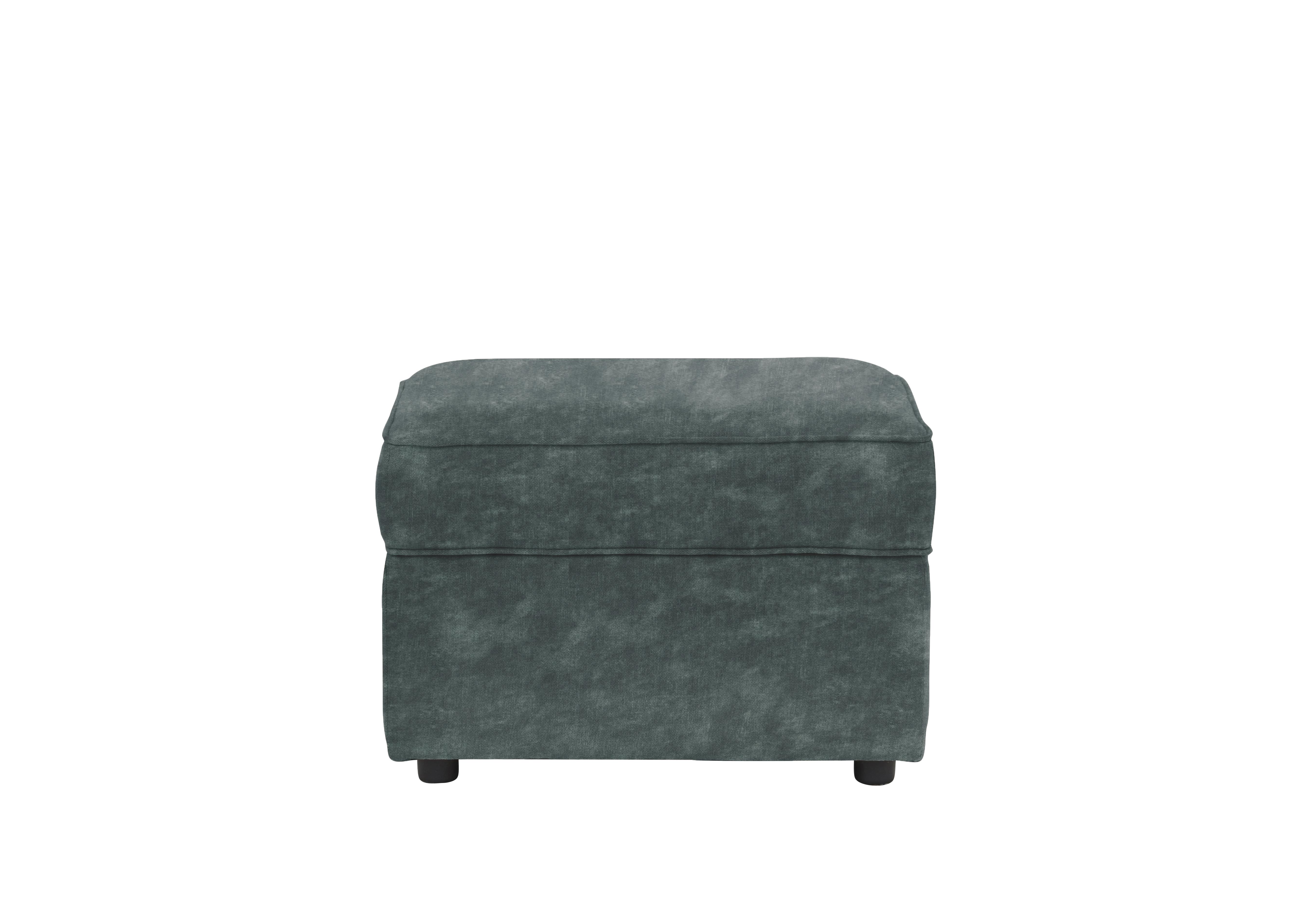 Legend Fabric Storage Footstool in Sublime Aqua on Furniture Village