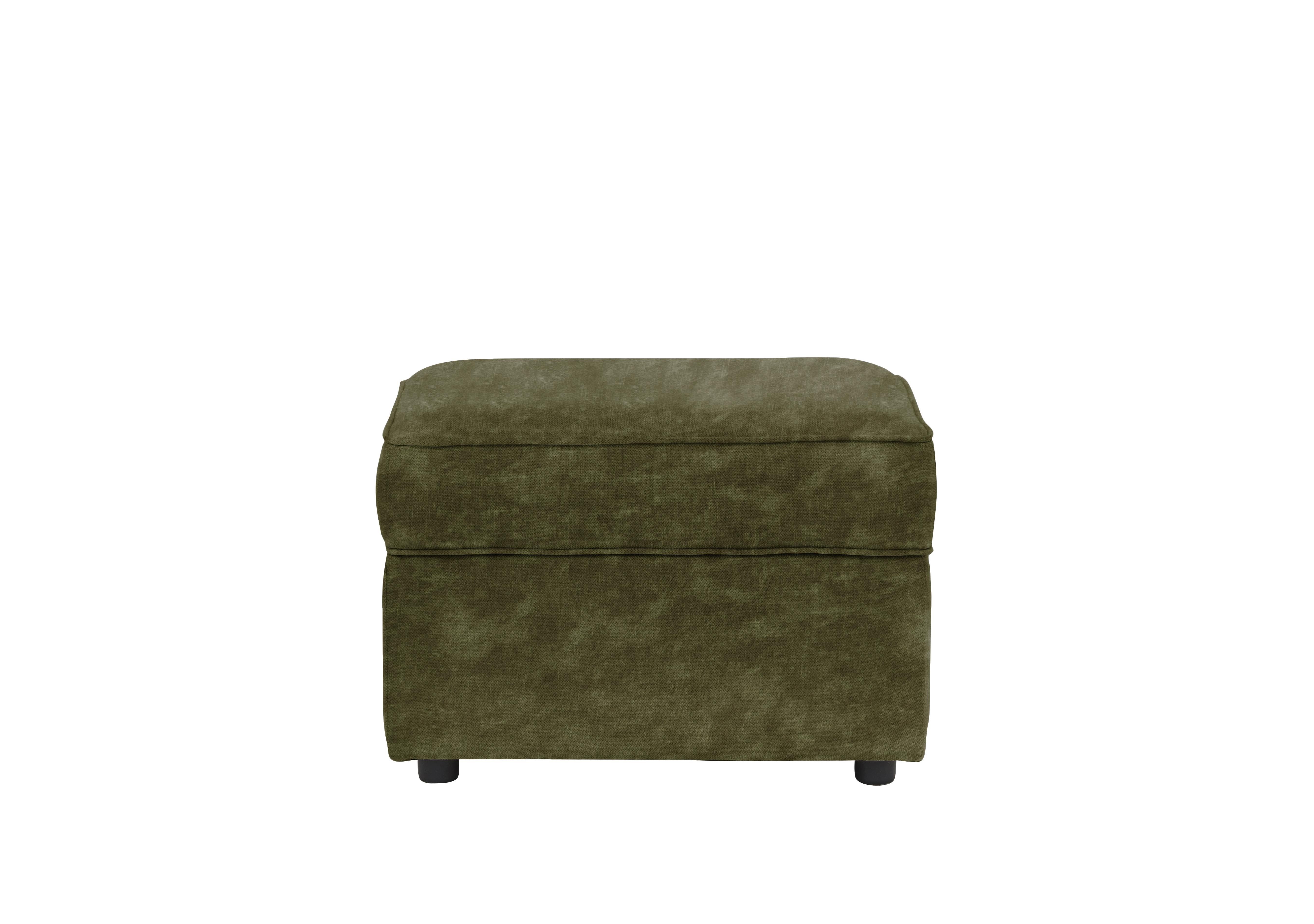 Legend Fabric Storage Footstool in Sublime Olive on Furniture Village