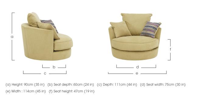 Legend Fabric Swivel Chair in  on Furniture Village