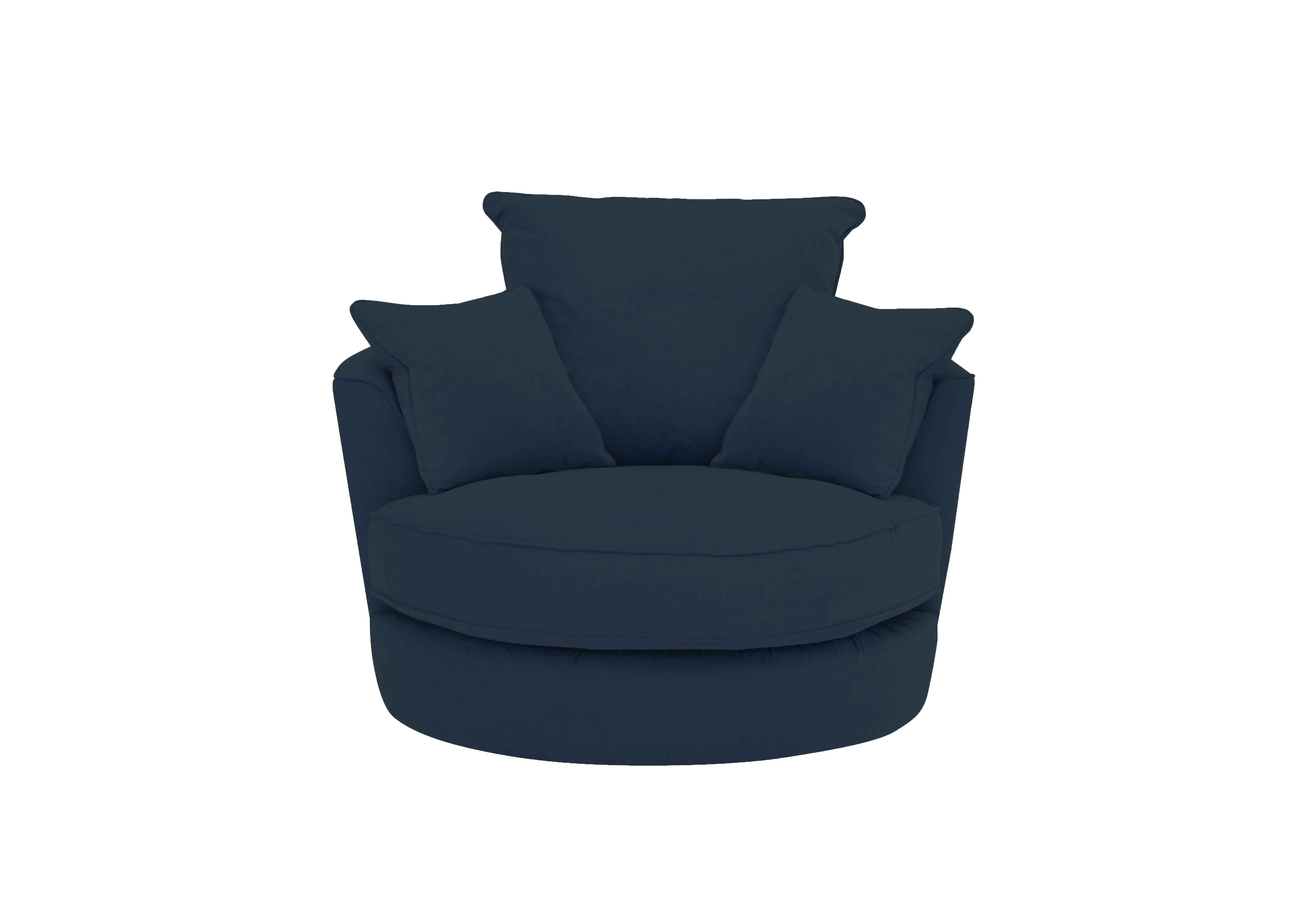 Legend Fabric Swivel Chair in Cosmo Navy on Furniture Village