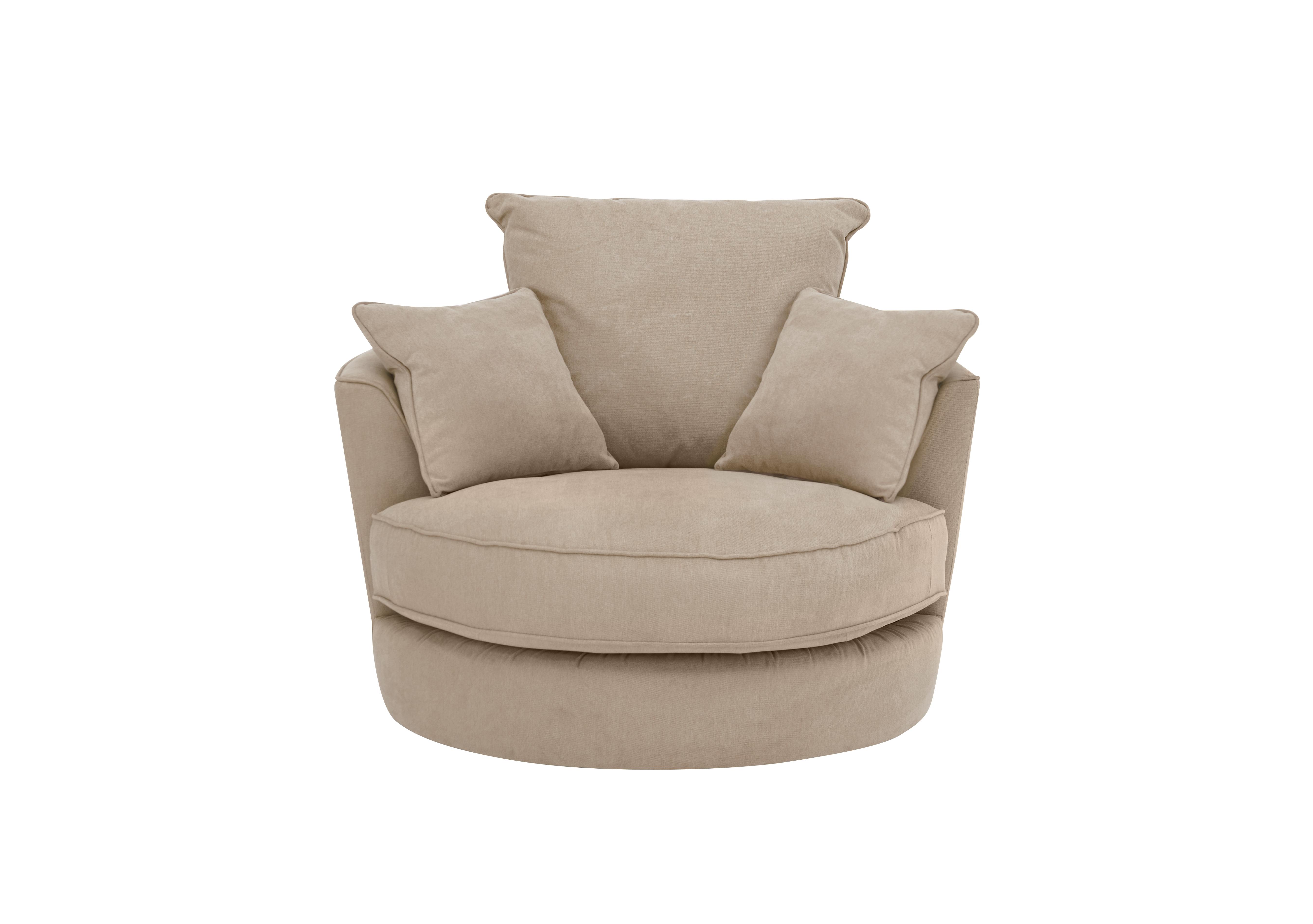 Legend Fabric Swivel Chair in Kingston Beige on Furniture Village