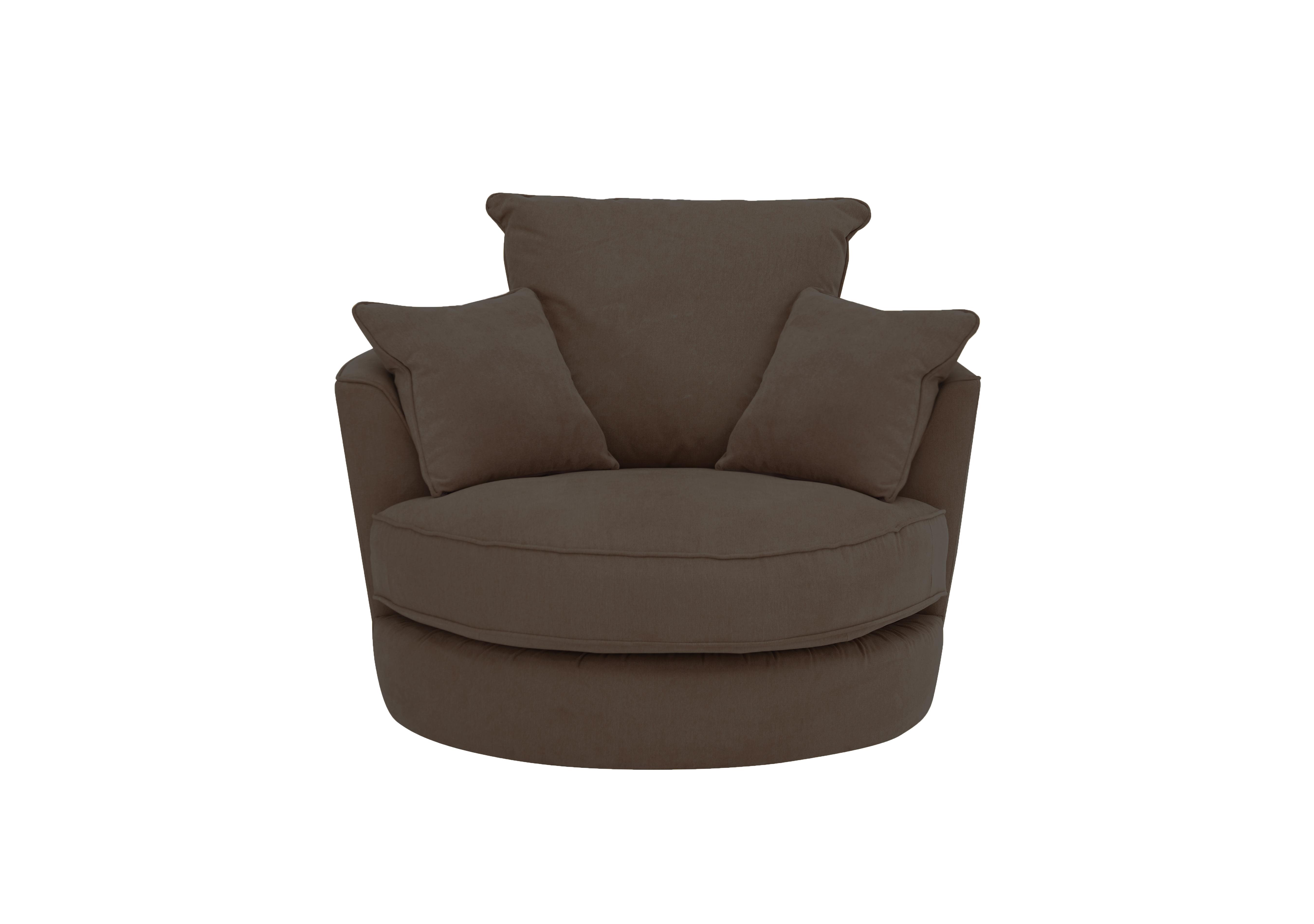 Legend Fabric Swivel Chair in Kingston Nutmeg on Furniture Village