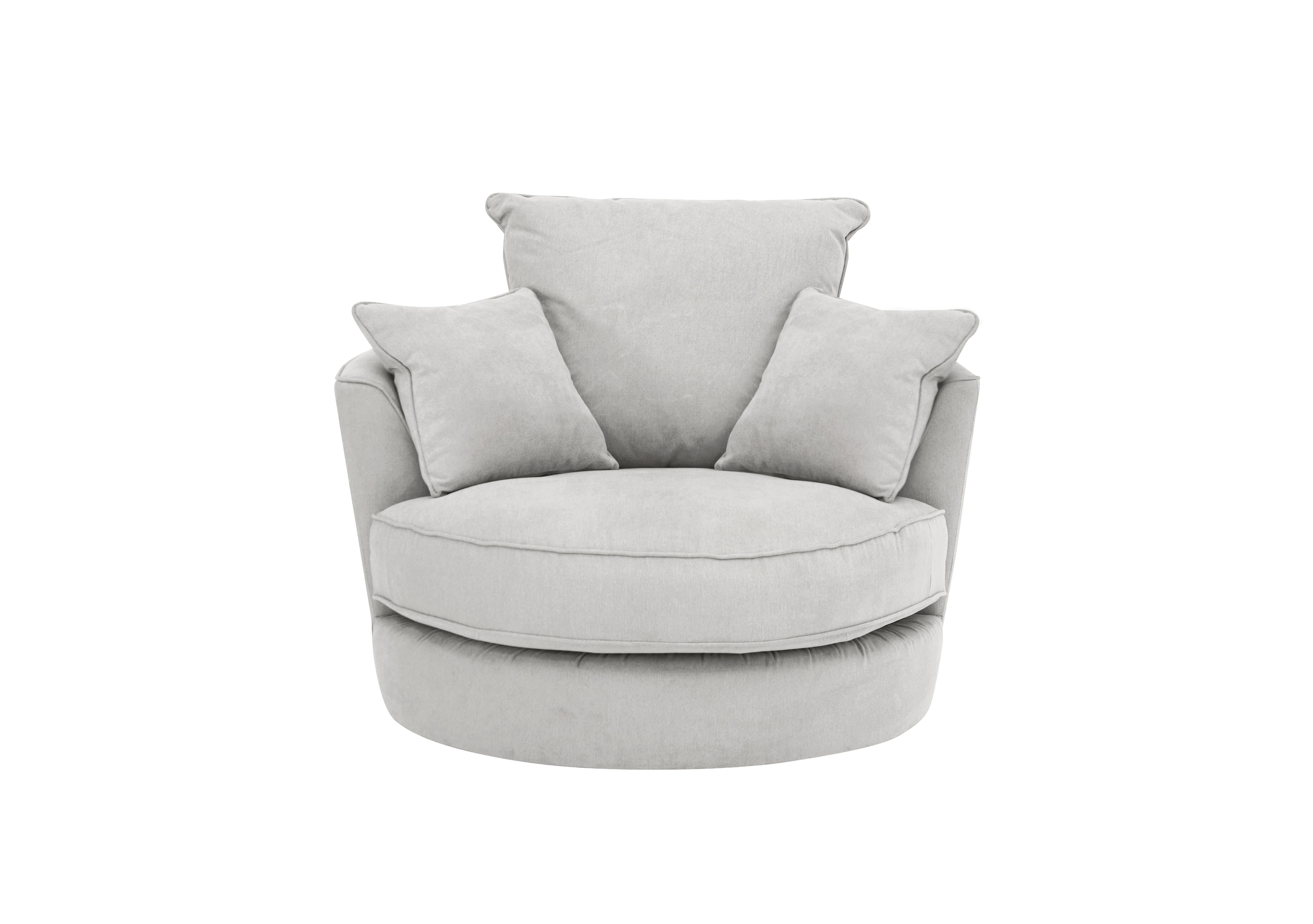 Legend Fabric Swivel Chair in Kingston Silver on Furniture Village