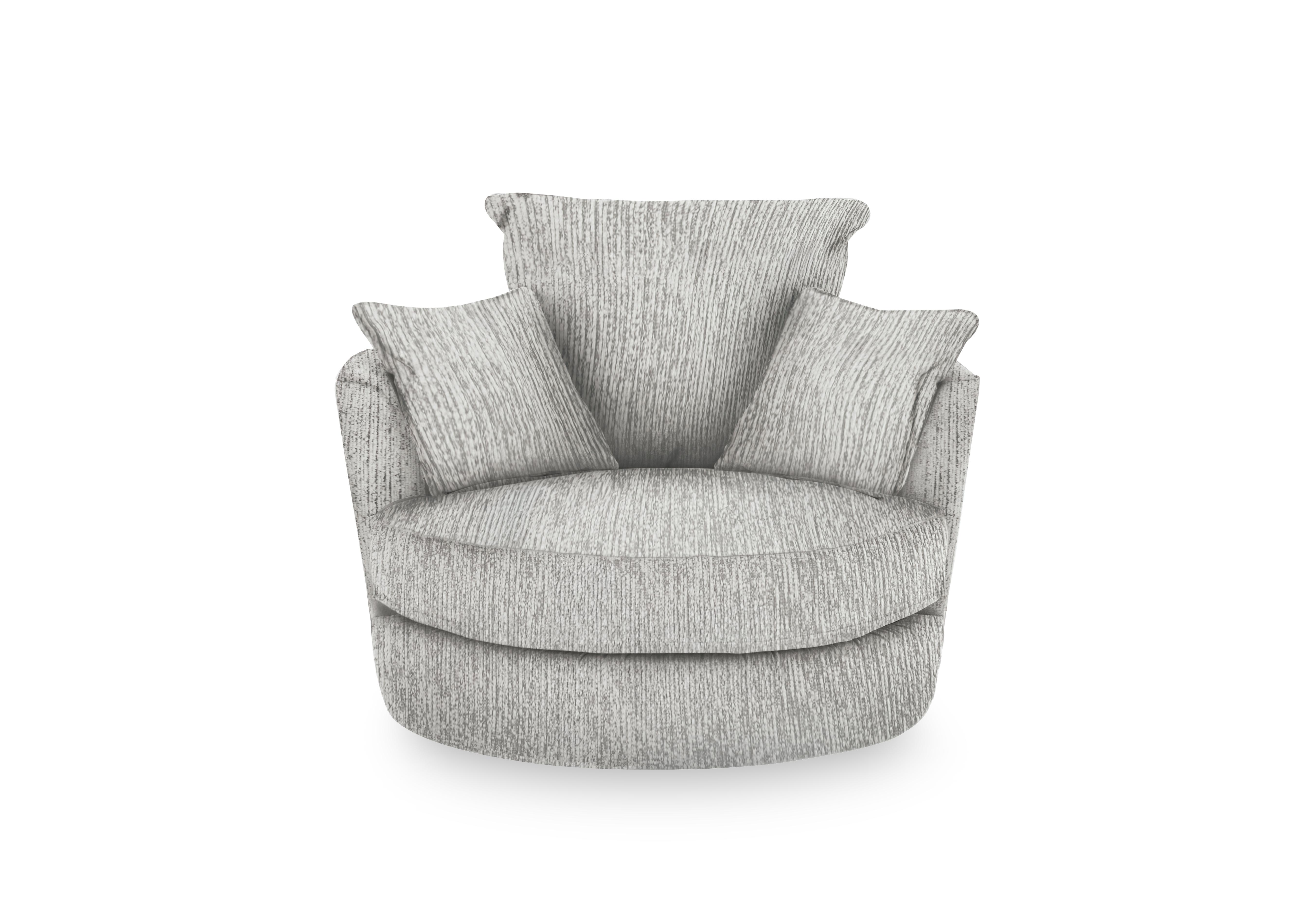 Legend Fabric Swivel Chair in Gabriel Snow on Furniture Village