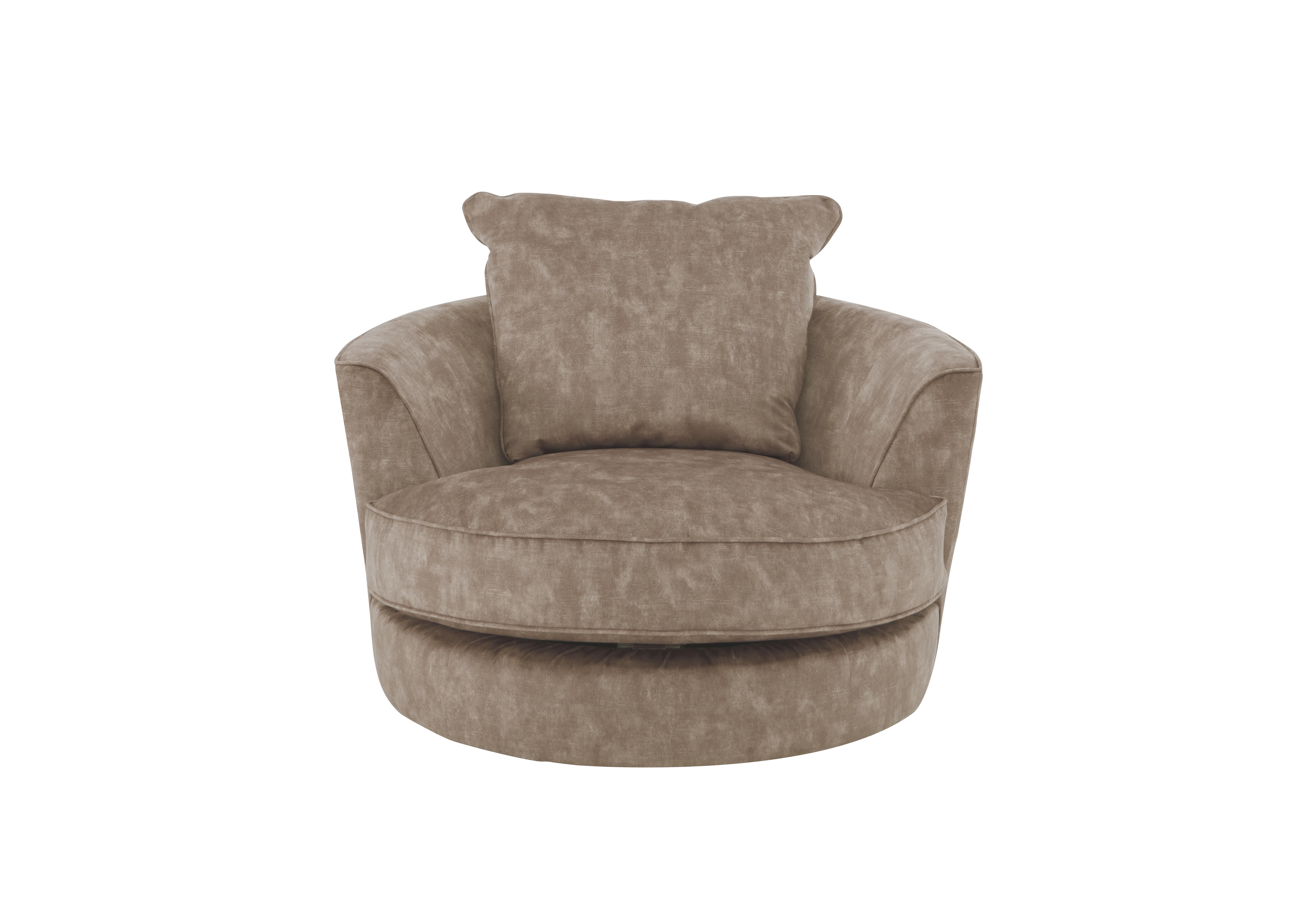 Legend Fabric Swivel Chair in Sublime Clay on Furniture Village