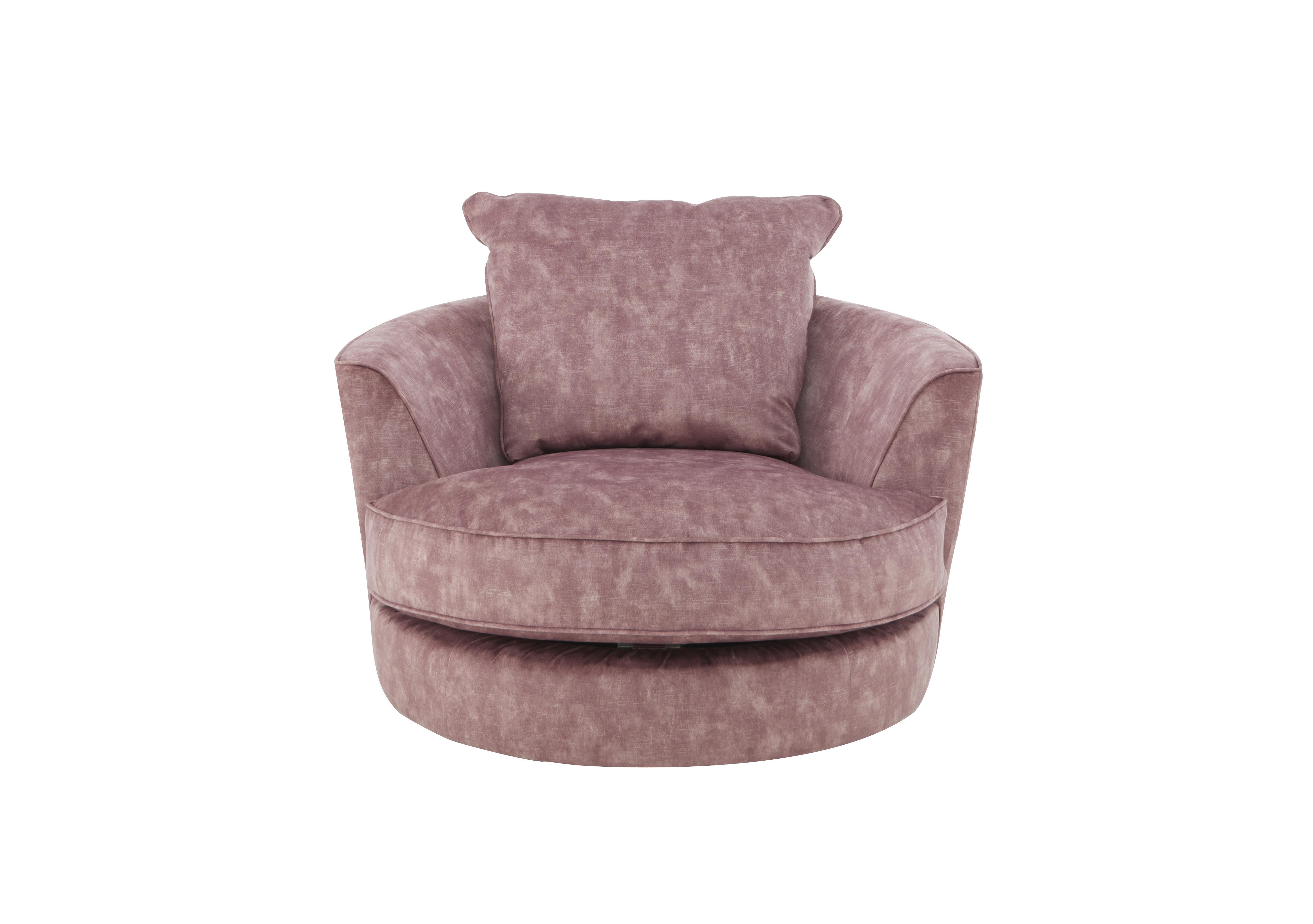 Legend Fabric Swivel Chair in Sublime Dusk on Furniture Village