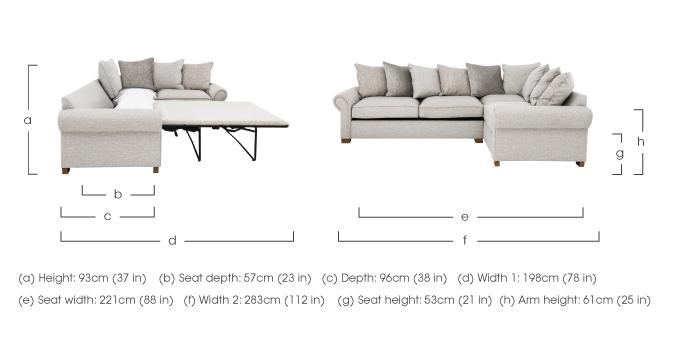 Monterey Pillow Back Fabric Corner Sofa Bed in  on Furniture Village