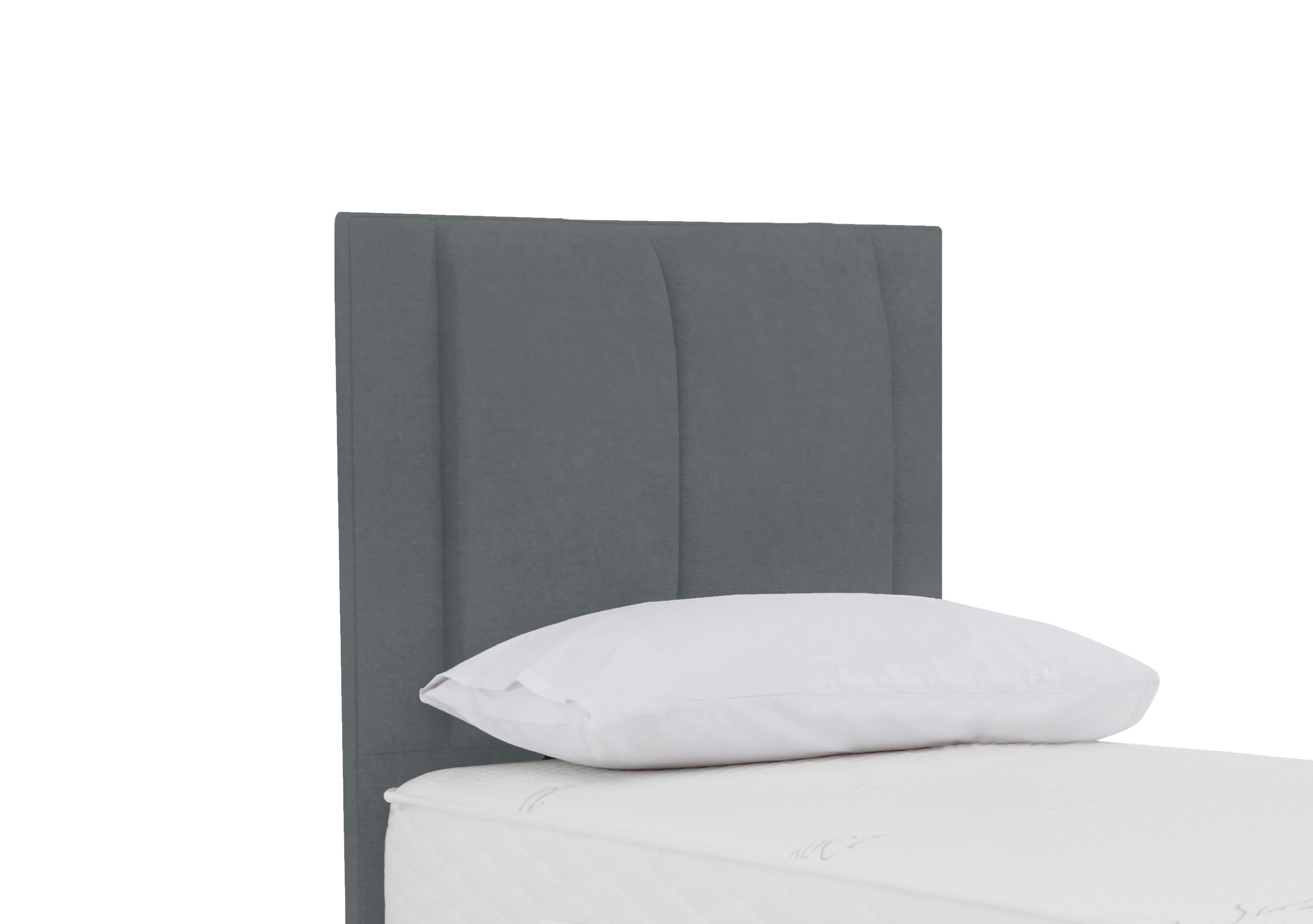Orwell Floor Standing Headboard in Plush Arctic Grey on Furniture Village