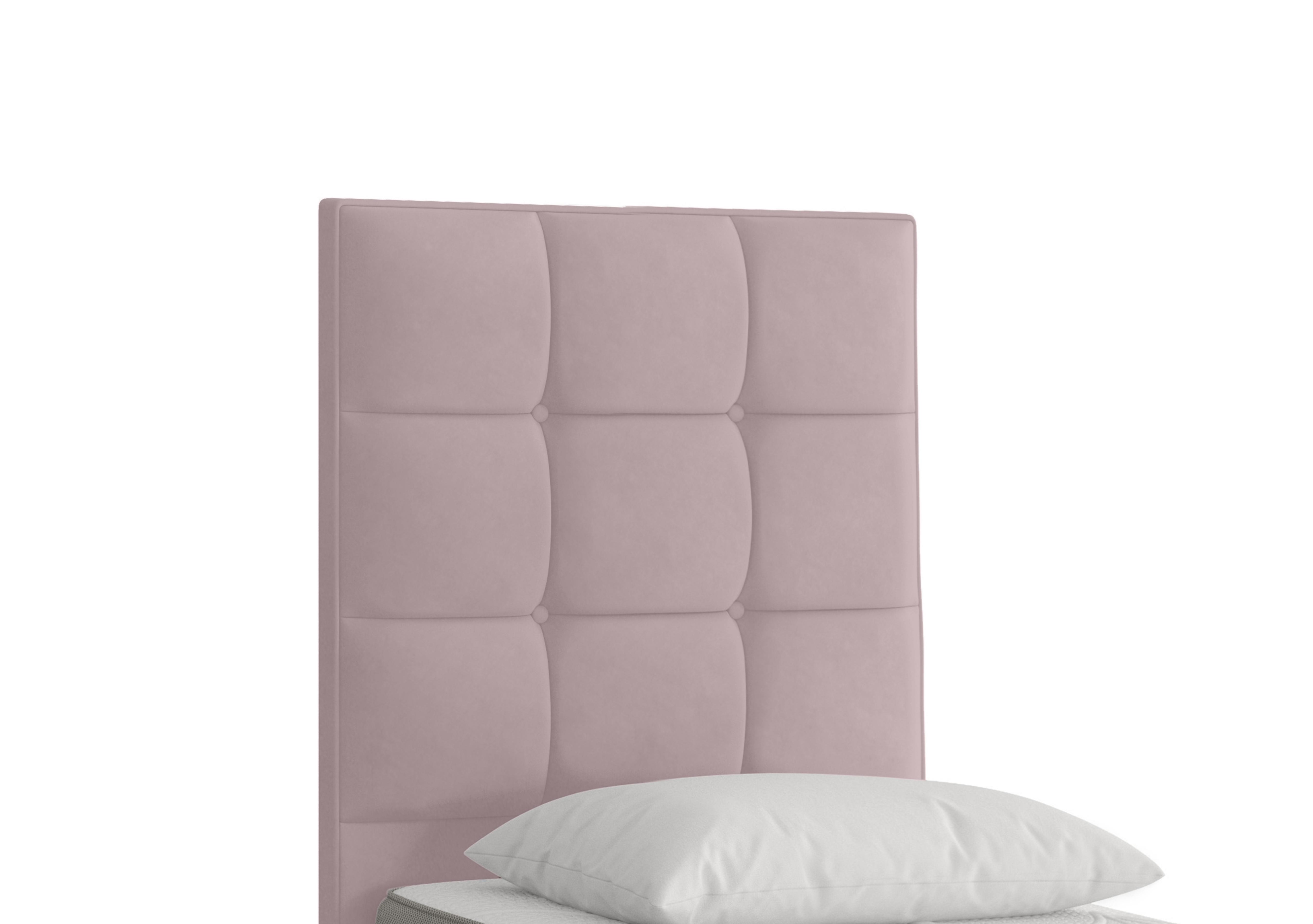 Milne Floor Standing Headboard in Plush Lilac on Furniture Village