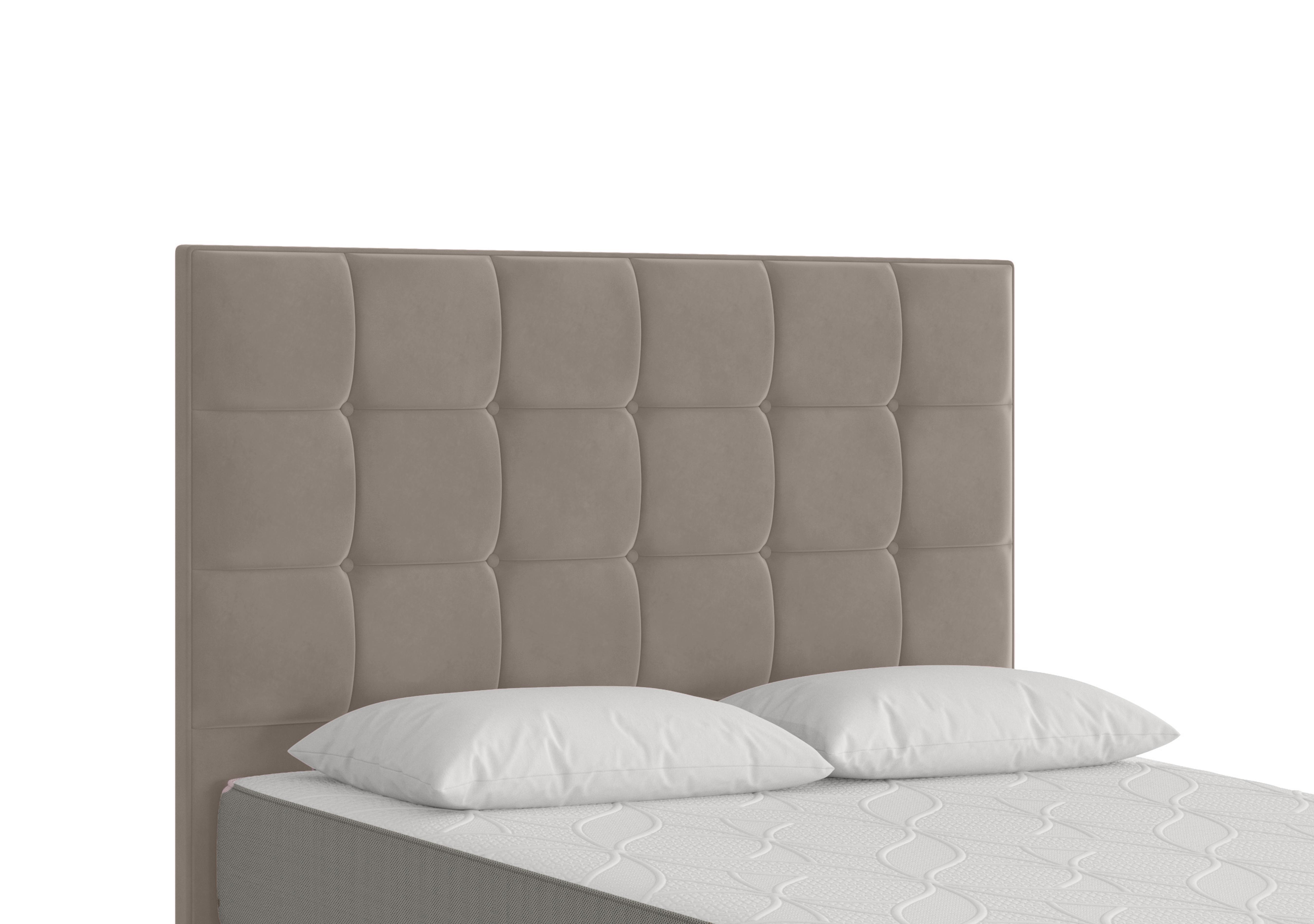 Milne Floor Standing Headboard in Plush Mole on Furniture Village