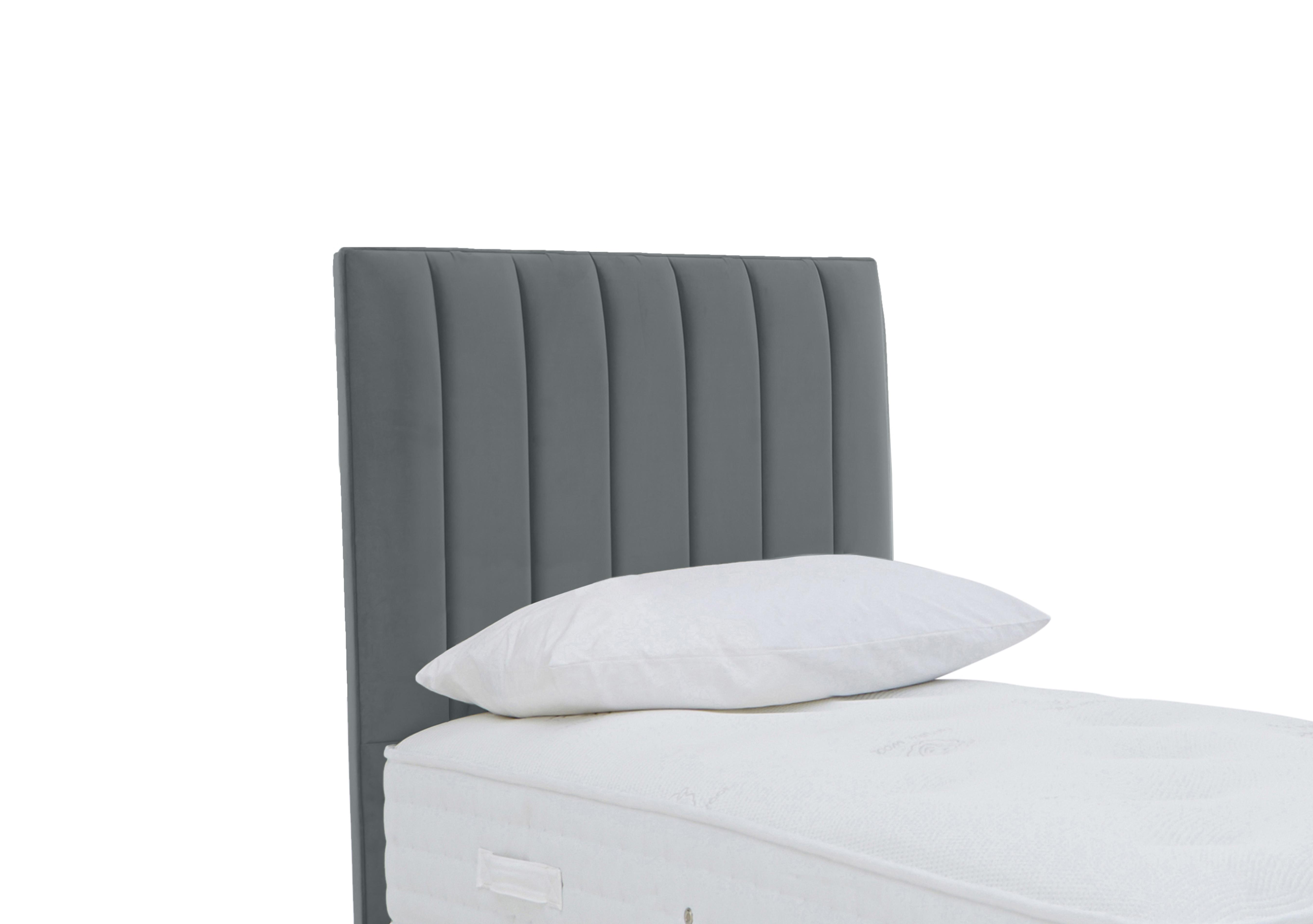 Dickens Floor Standing Headboard in Plush Arctic Grey on Furniture Village
