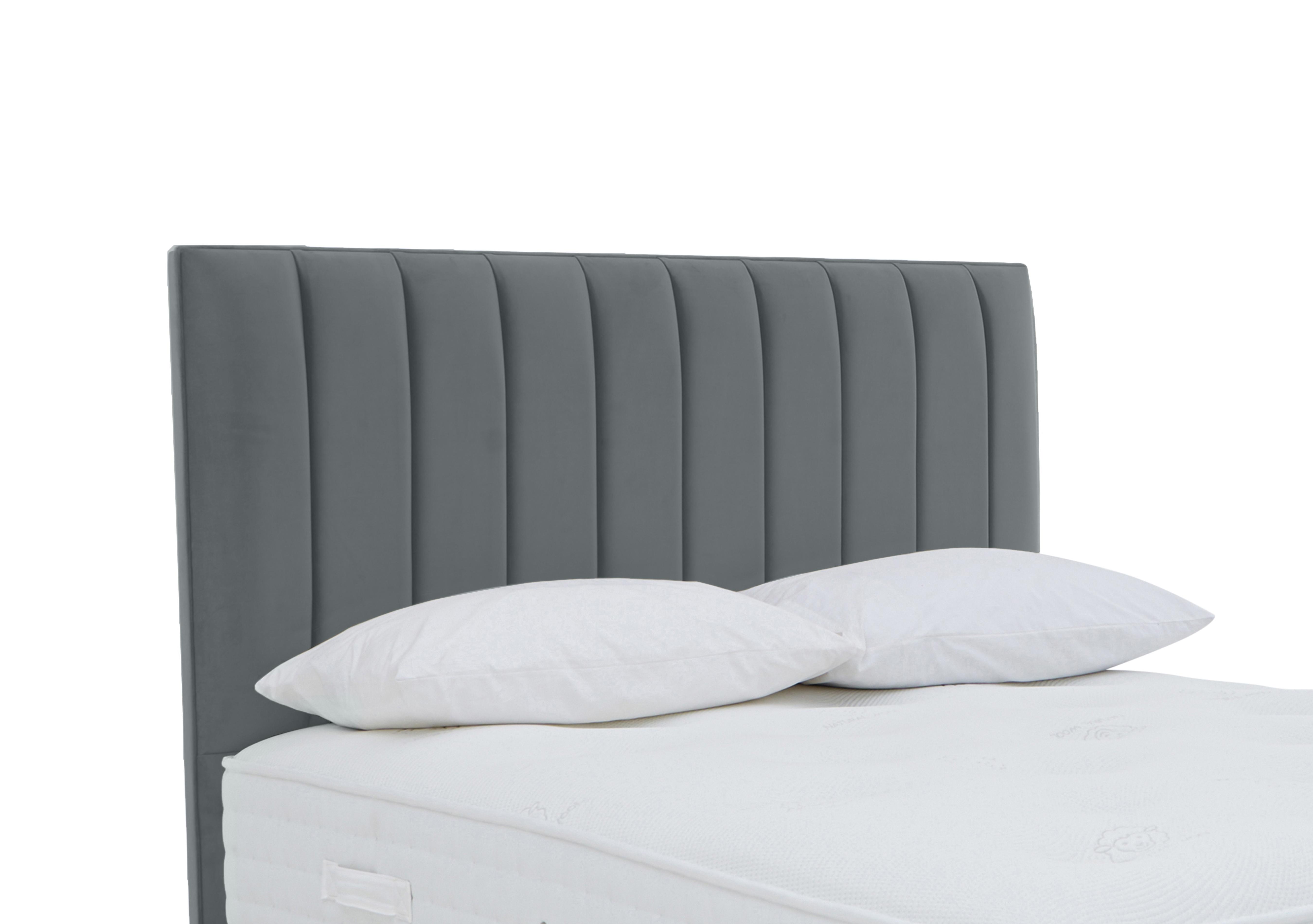 Dickens Floor Standing Headboard in Plush Arctic Grey on Furniture Village