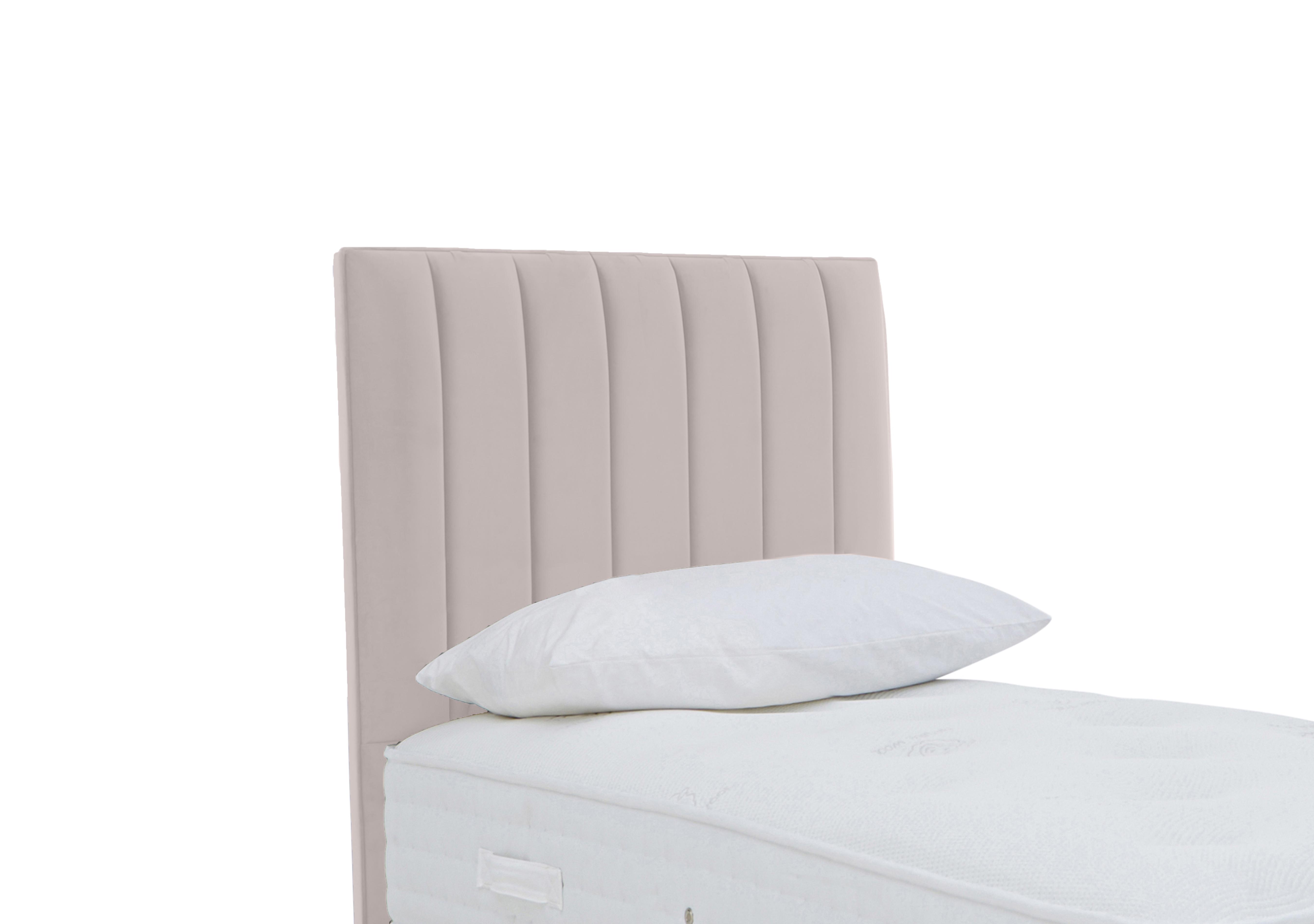 Dickens Floor Standing Headboard in Plush Argent on Furniture Village