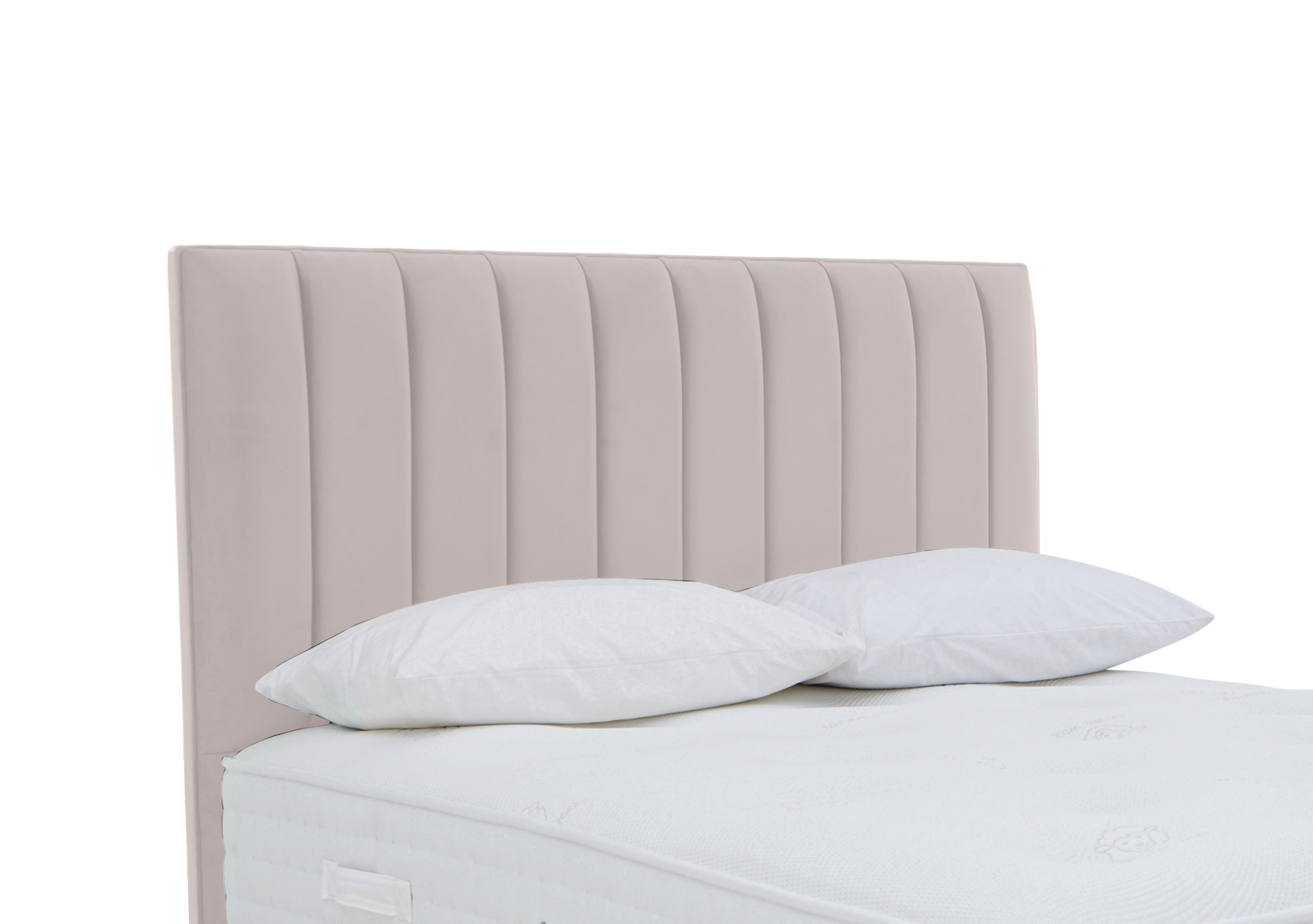 Dickens Floor Standing Headboard in Plush Argent on Furniture Village