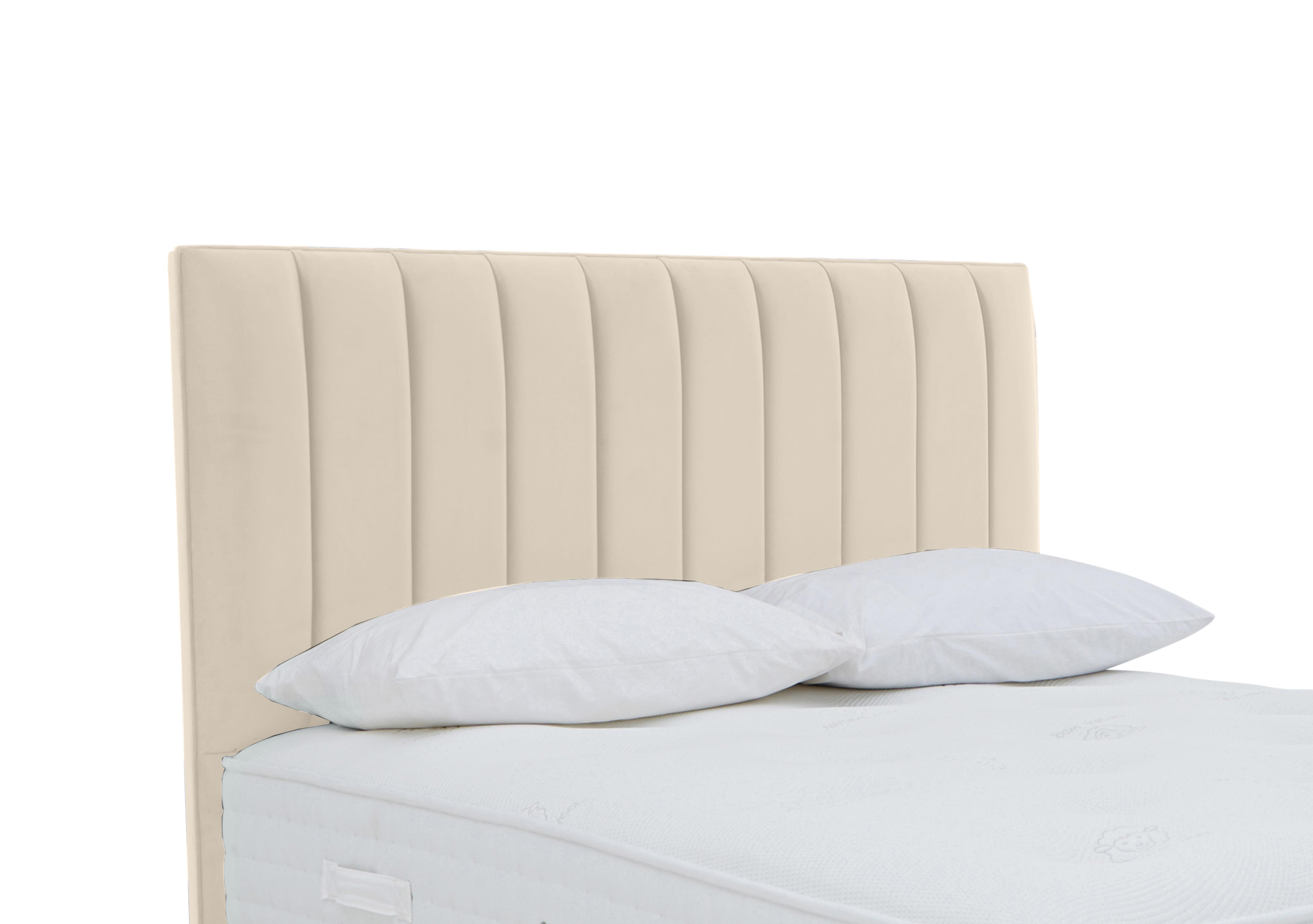 Dickens Floor Standing Headboard in Plush Ecru on Furniture Village