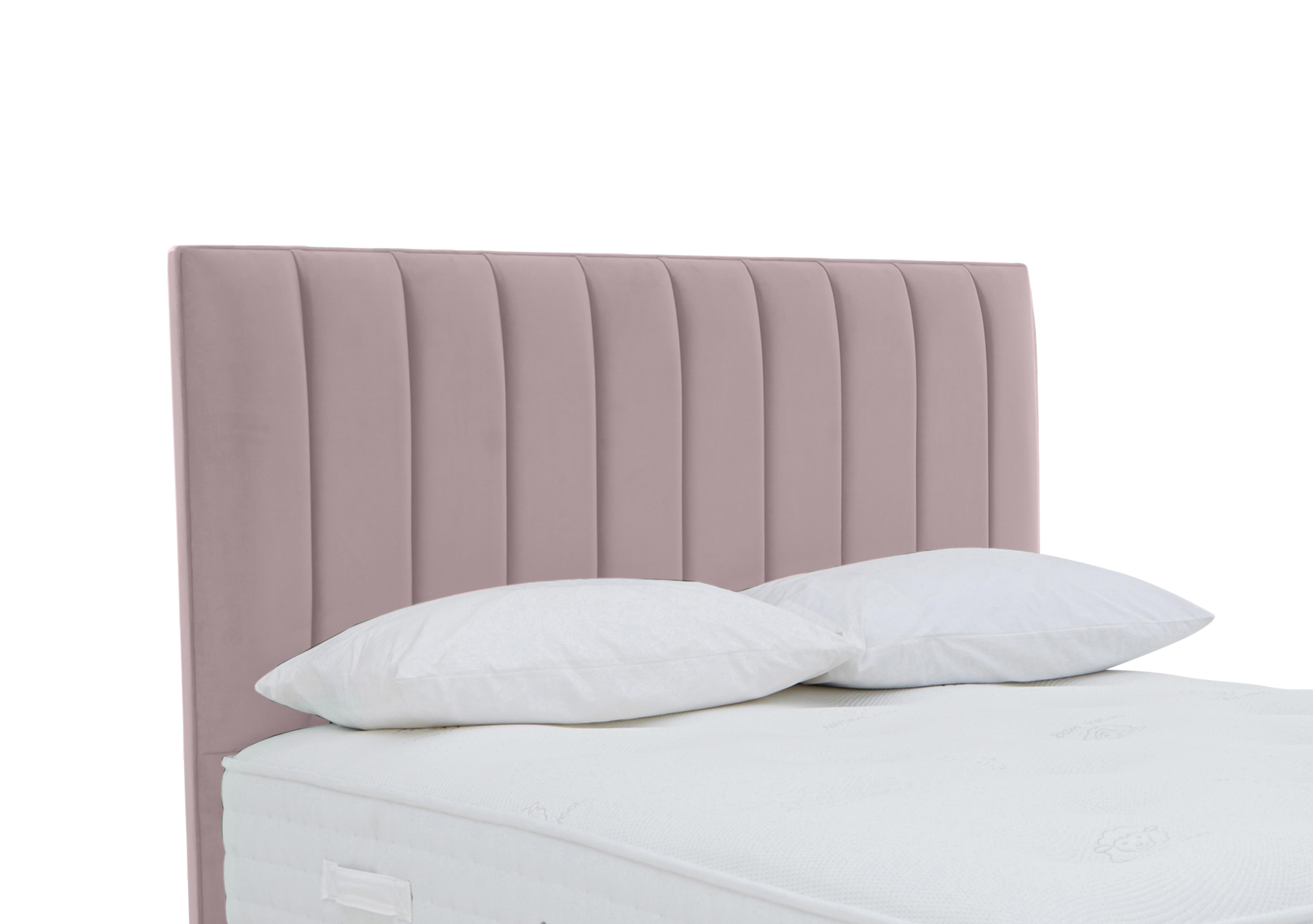 Dickens Floor Standing Headboard in Plush Lilac on Furniture Village